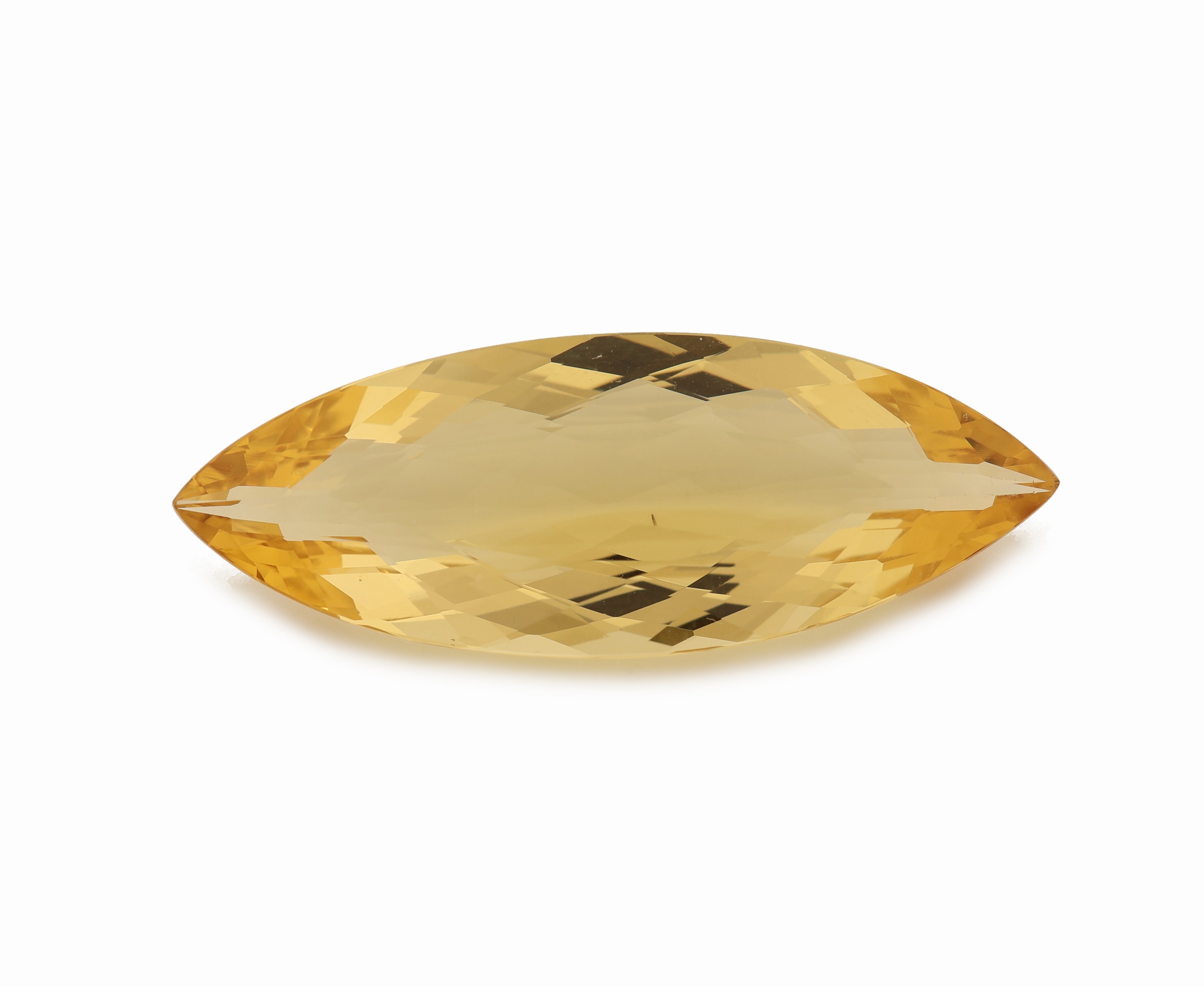 Loser facett. Goldberyll, 10.44 ct, Navette