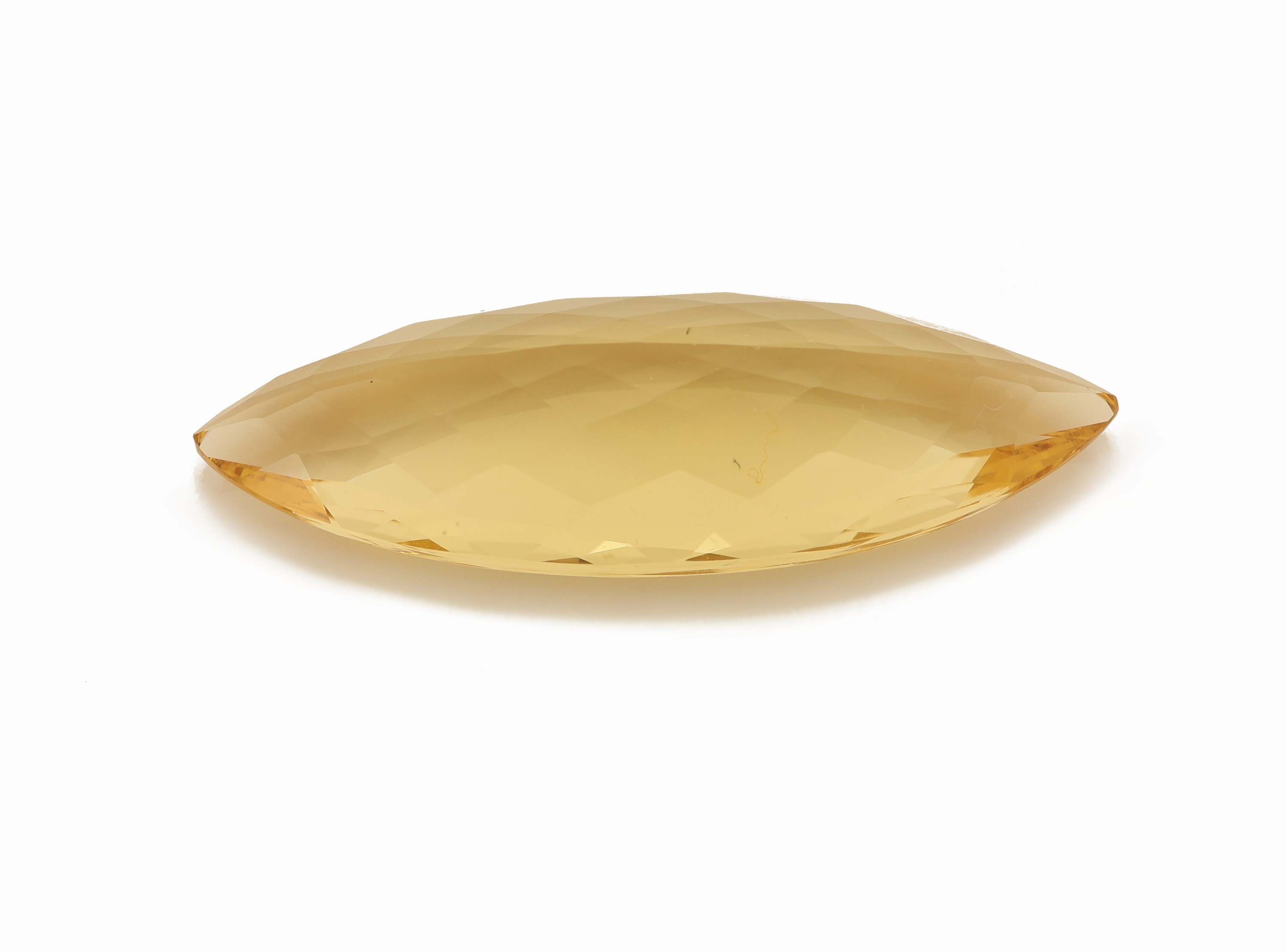 Detail b: Loser facett. Goldberyll, 10.44 ct, Navette