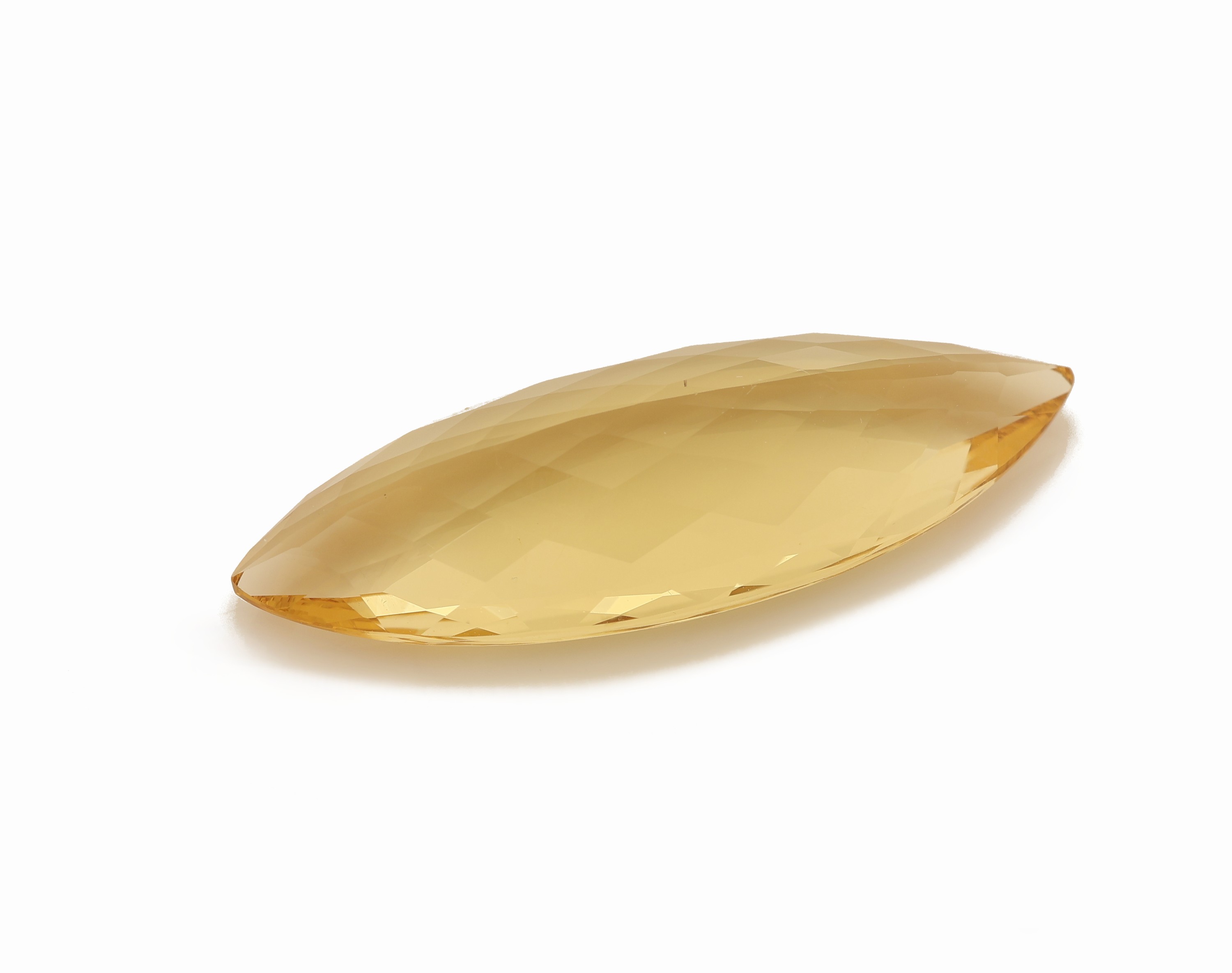Detail c: Loser facett. Goldberyll, 10.44 ct, Navette