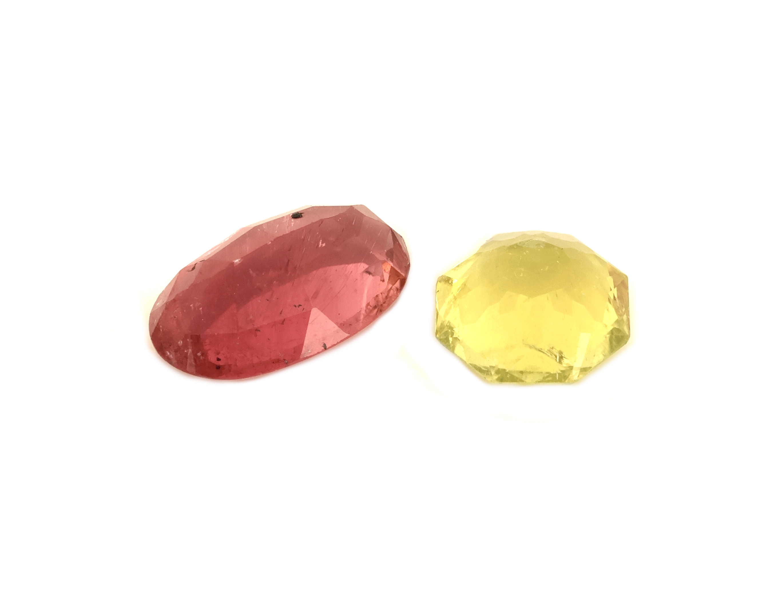 Detail a: Lot 2 lose facett. Turmaline, zus. 9.72 ct,in versch. Formen, Farben und Größen