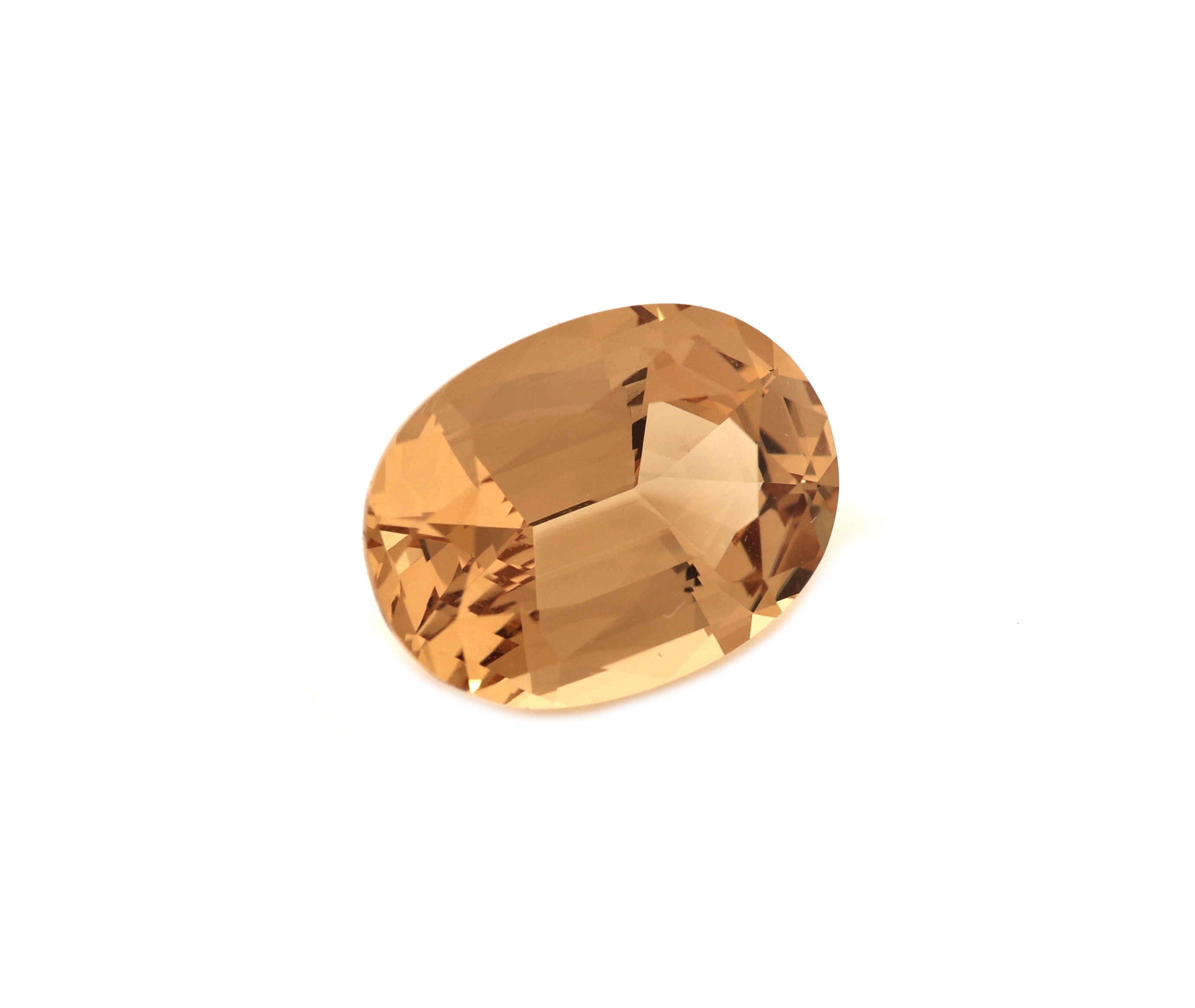 Detail b: Loser facett. Heliodor, 3.88 ct, oval im Treppenschliff