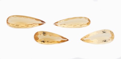 Image 26908628 - Lot 4 lose facett. Goldberylle zus. 36.48 ct, Tropfen Schätzpreis: 2200, - EUR