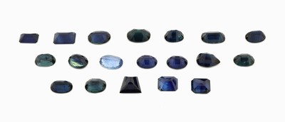 26908641a - Lot lose facett. Saphire zus. 15.04 ct, in versch. Formen und Farbnuancen, z. T. ...