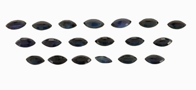 26908645a - Lot lose facett. Saphire zus. 10.33 ct, Navetteform, in versch. Farbnuancen, z.T. ...