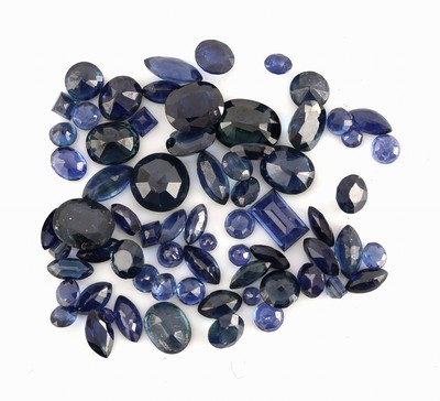 Image Lot lose facett. Saphire zus. 15.62 ct, in versch. Schliffformen, Größen und ...