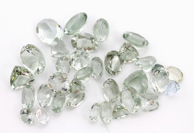 Image 26908660 - Lot lose facett. Prasiolithe, zus. 56.33 ct, vermutl. beh., in versch. Schliffformen, ...