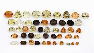 Image Lot lose facett. Quarze, zus. 75.60 ct, in versch. Schliffformen, Größen und ...