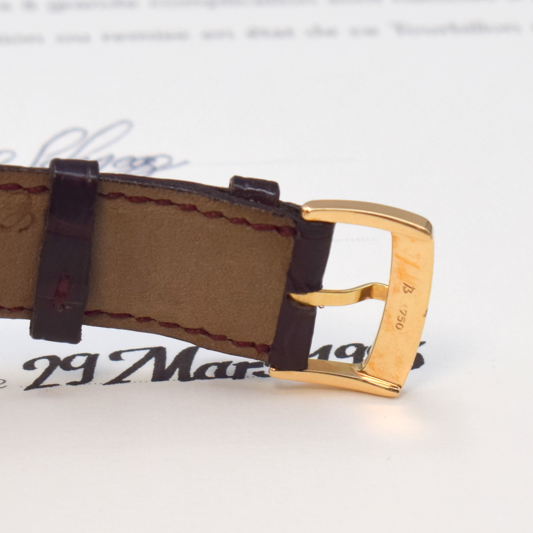 Detail c: GIRARD PERREGAUX hochfeines und extrem seltenes 3-Brücken Tourbillon Nr. 61 in RG 750/000, Handaufzug, Schweiz hergestellt 1993, 3-teil. Geh., Boden ...