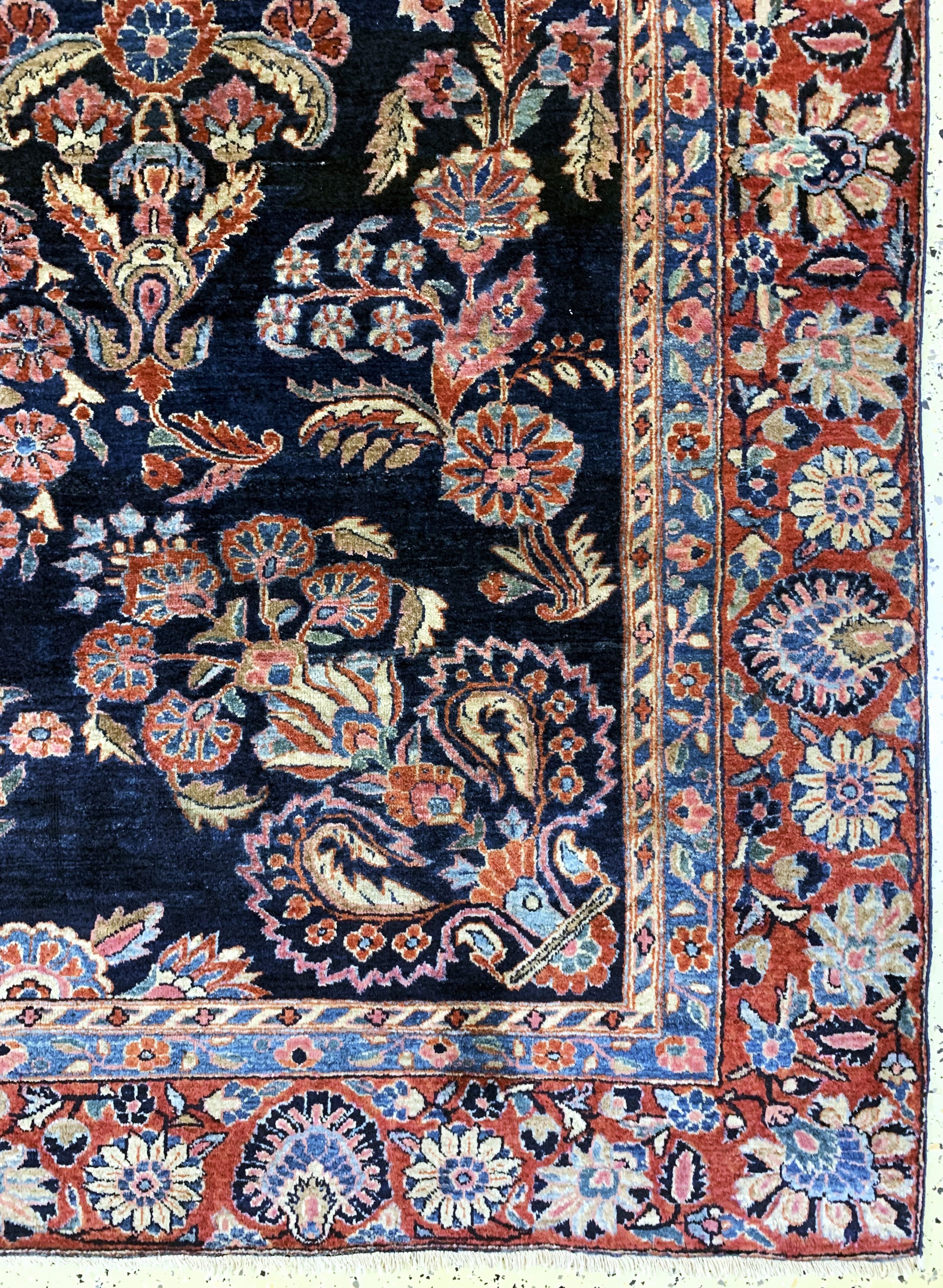 Detail a: Us Re-Import Sarogh antik, Persien, um 1900, Wolle auf Baumwolle, ca. 335 x 235 cm, EHZ: 3, (restaurierungen)