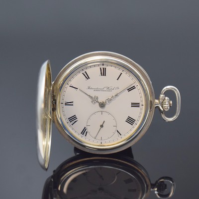 Image IWC Savonette in 925er Silber Referenz 5404, Schweiz um 1972, Handaufzug, Silbercuvette, ...