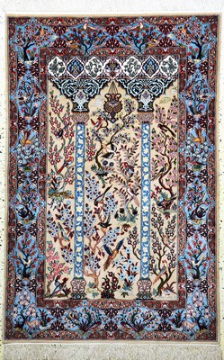 Image 26909522 - Esfahan fein, Persien, Neuwertig, Korkwollemit und auf Seide, ca. 167 x 108 cm, ca. 1,0 ...