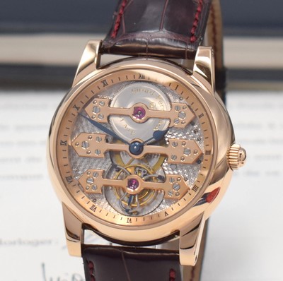 26909525a - GIRARD PERREGAUX hochfeines und extrem seltenes 3-Brücken Tourbillon Nr. 61 in RG ...