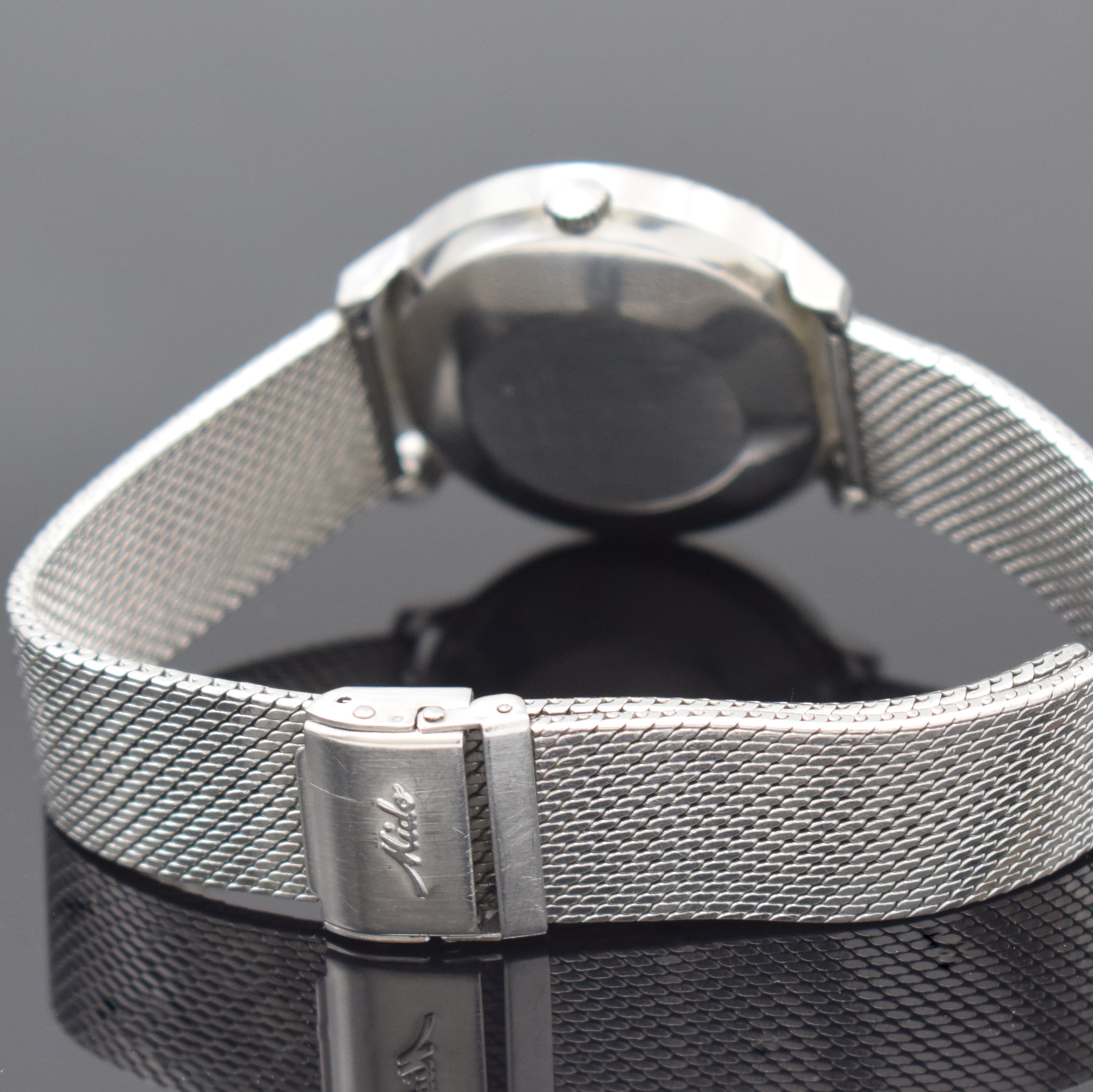 Detail b: MIDO Herrenarmbanduhr Ocean Star Datoday Referenz 8309, Automatik, Schweiz um 1980, Edelstahl-Einschalengeh. inkl. orig. Band, get. A-Welle, silb. ...