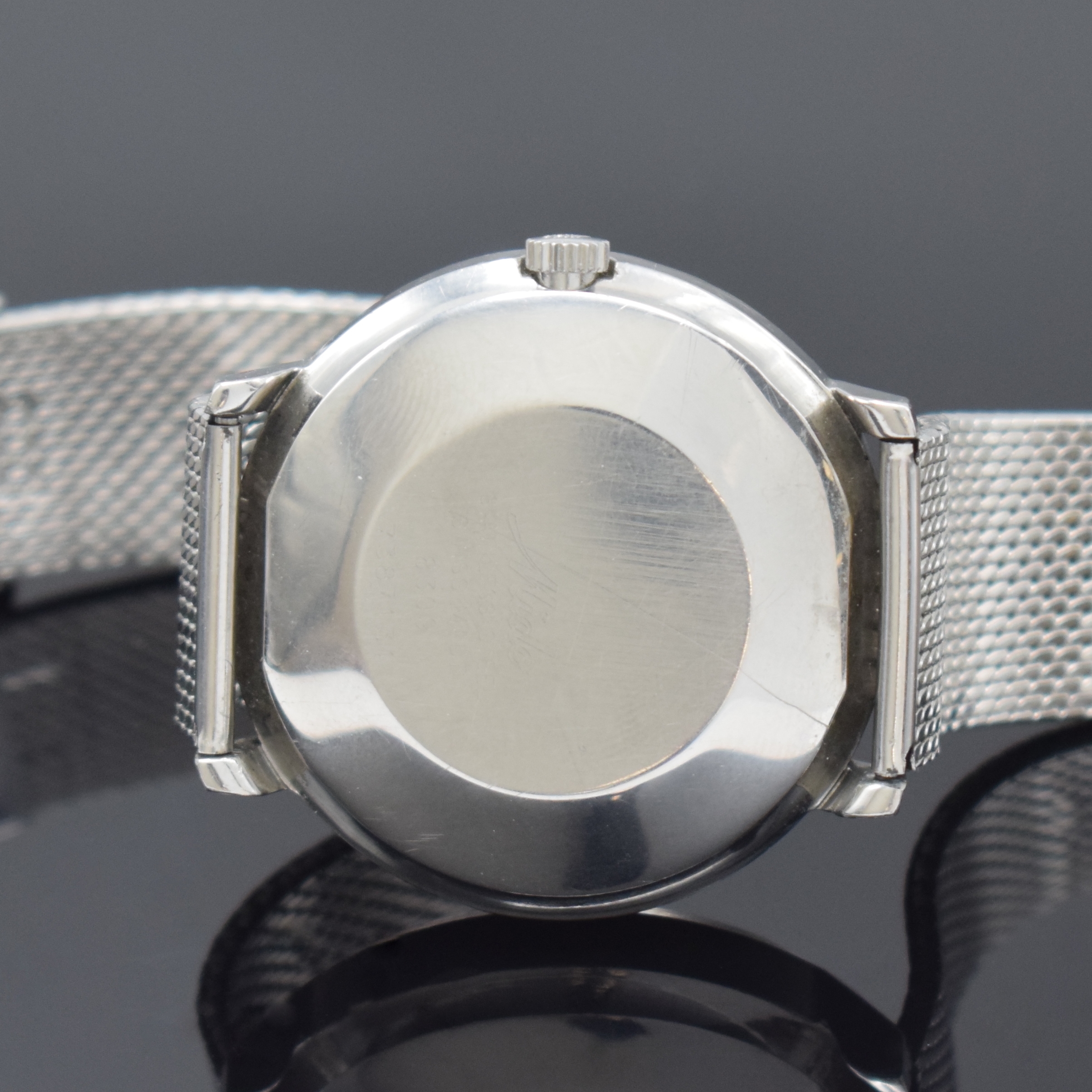 Detail d: MIDO Herrenarmbanduhr Ocean Star Datoday Referenz 8309, Automatik, Schweiz um 1980, Edelstahl-Einschalengeh. inkl. orig. Band, get. A-Welle, silb. ...