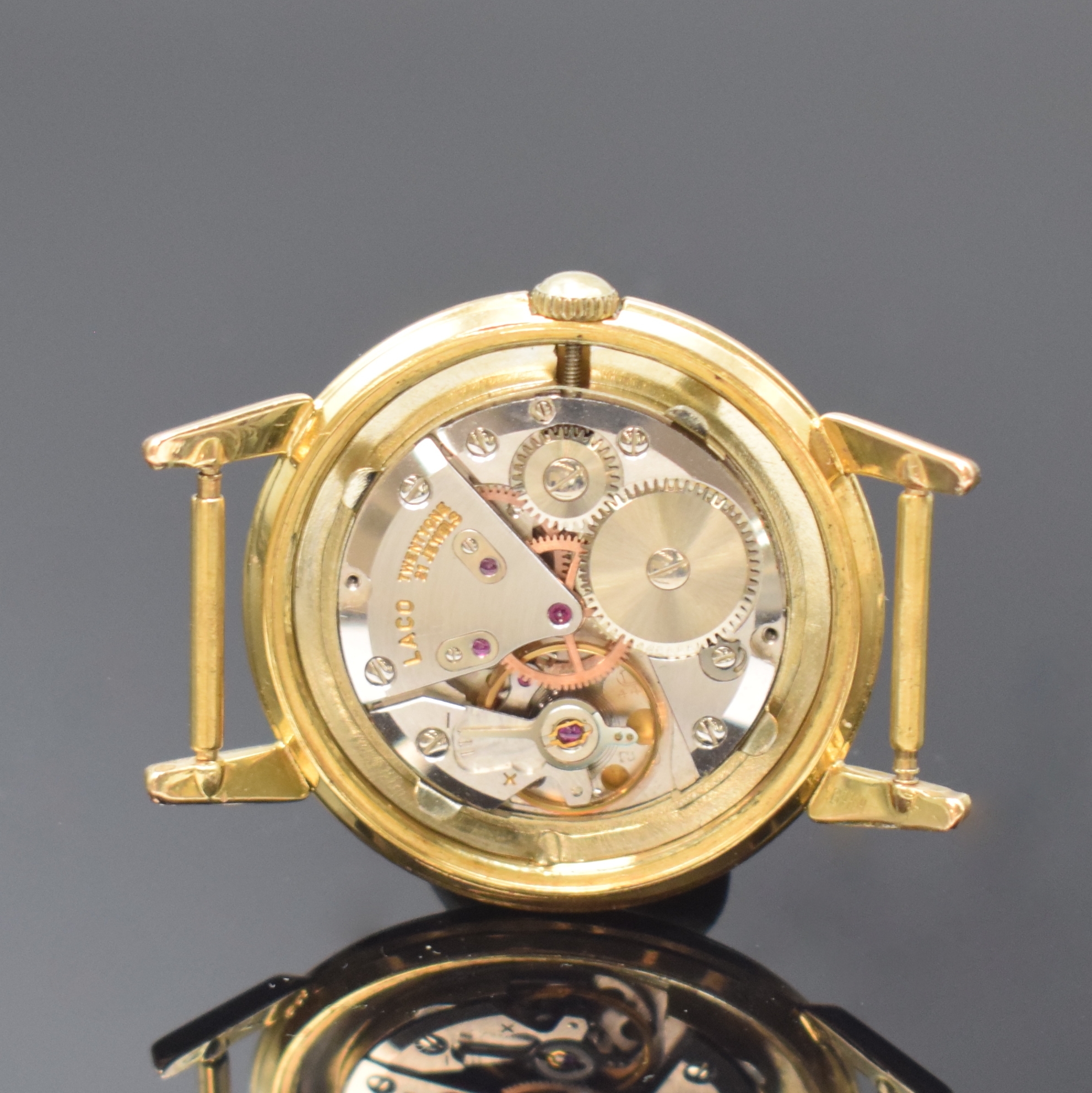 Detail c: BENRUS / KIENZLE / LACO 3 vergoldete Armbanduhren, Schweiz um 1950-1960, Handaufzug/Automatik, Stahlböden aufgedr. u. verschr., 1x Wecker, silb. ...