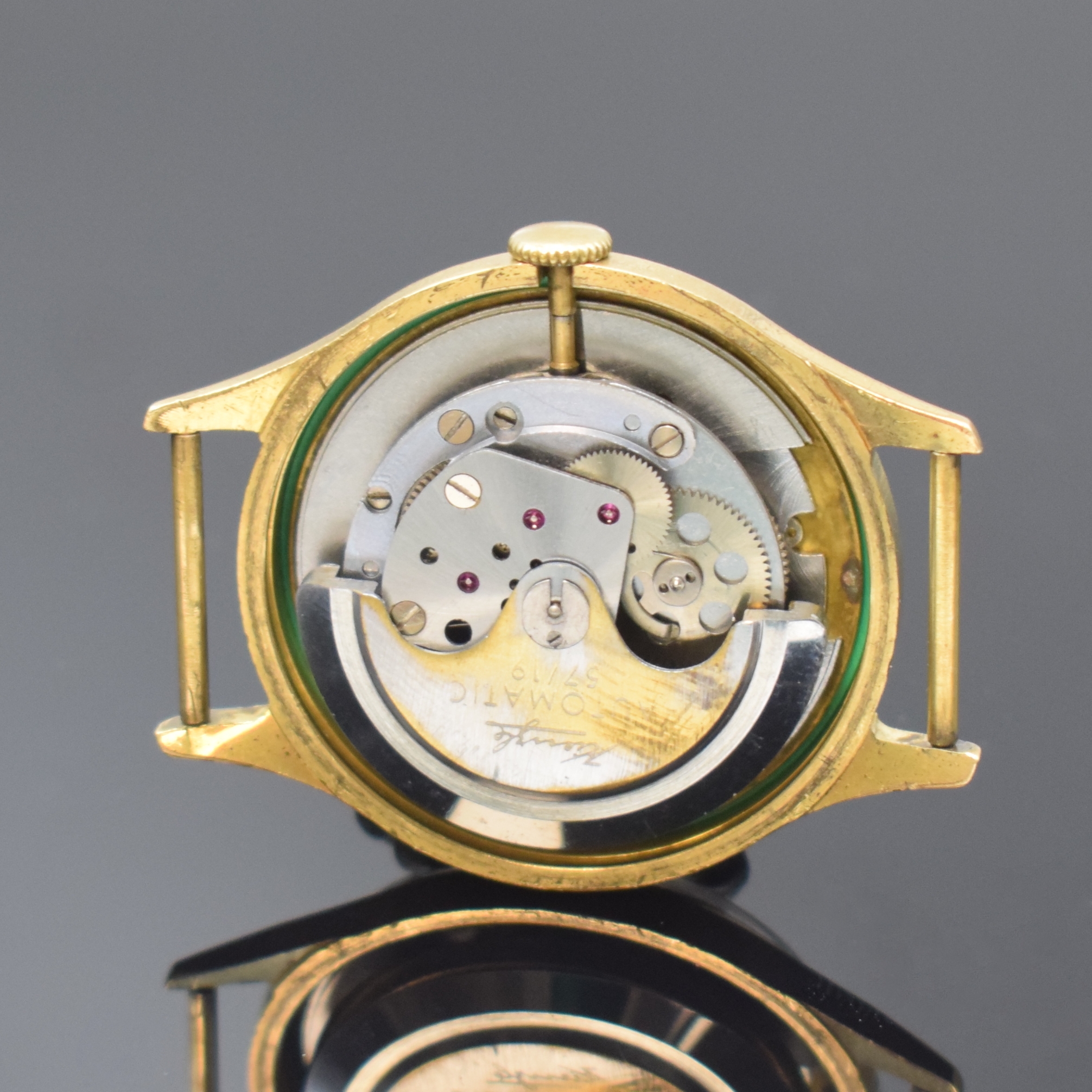 Detail h: BENRUS / KIENZLE / LACO 3 vergoldete Armbanduhren, Schweiz um 1950-1960, Handaufzug/Automatik, Stahlböden aufgedr. u. verschr., 1x Wecker, silb. ...