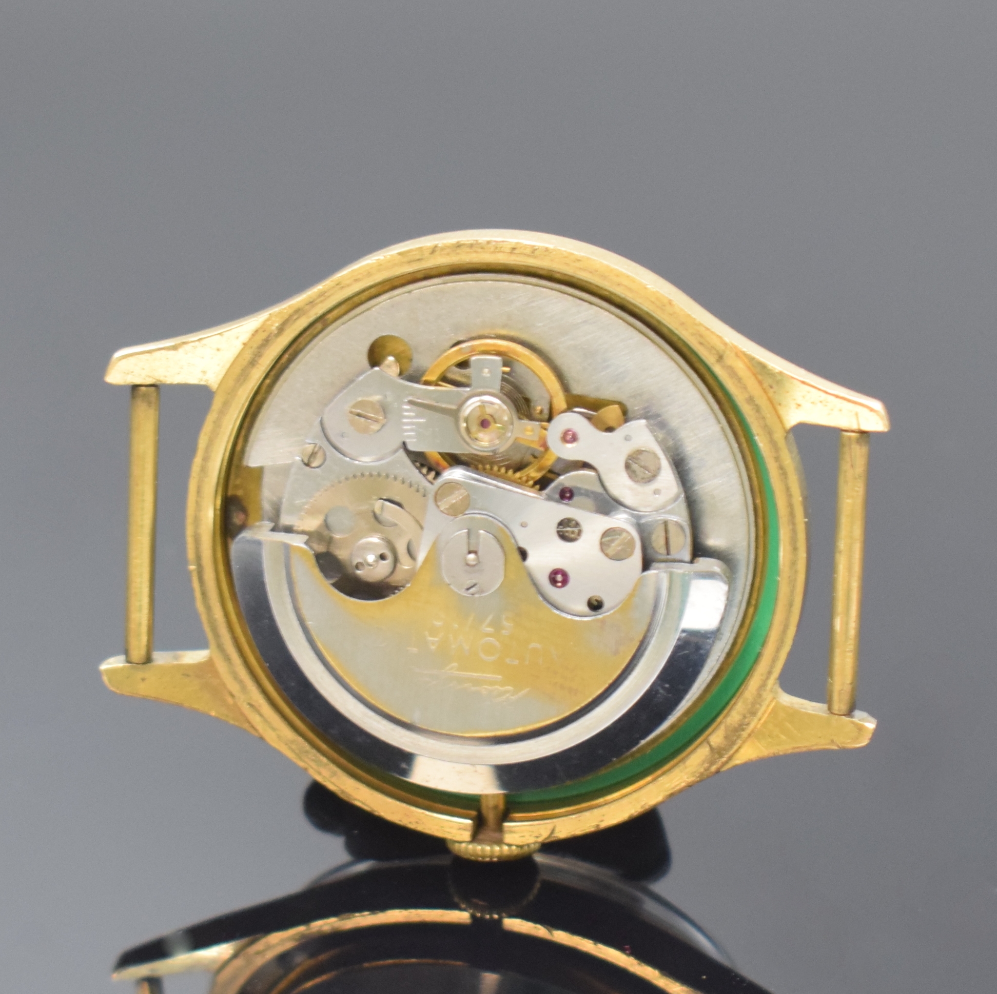 Detail i: BENRUS / KIENZLE / LACO 3 vergoldete Armbanduhren, Schweiz um 1950-1960, Handaufzug/Automatik, Stahlböden aufgedr. u. verschr., 1x Wecker, silb. ...