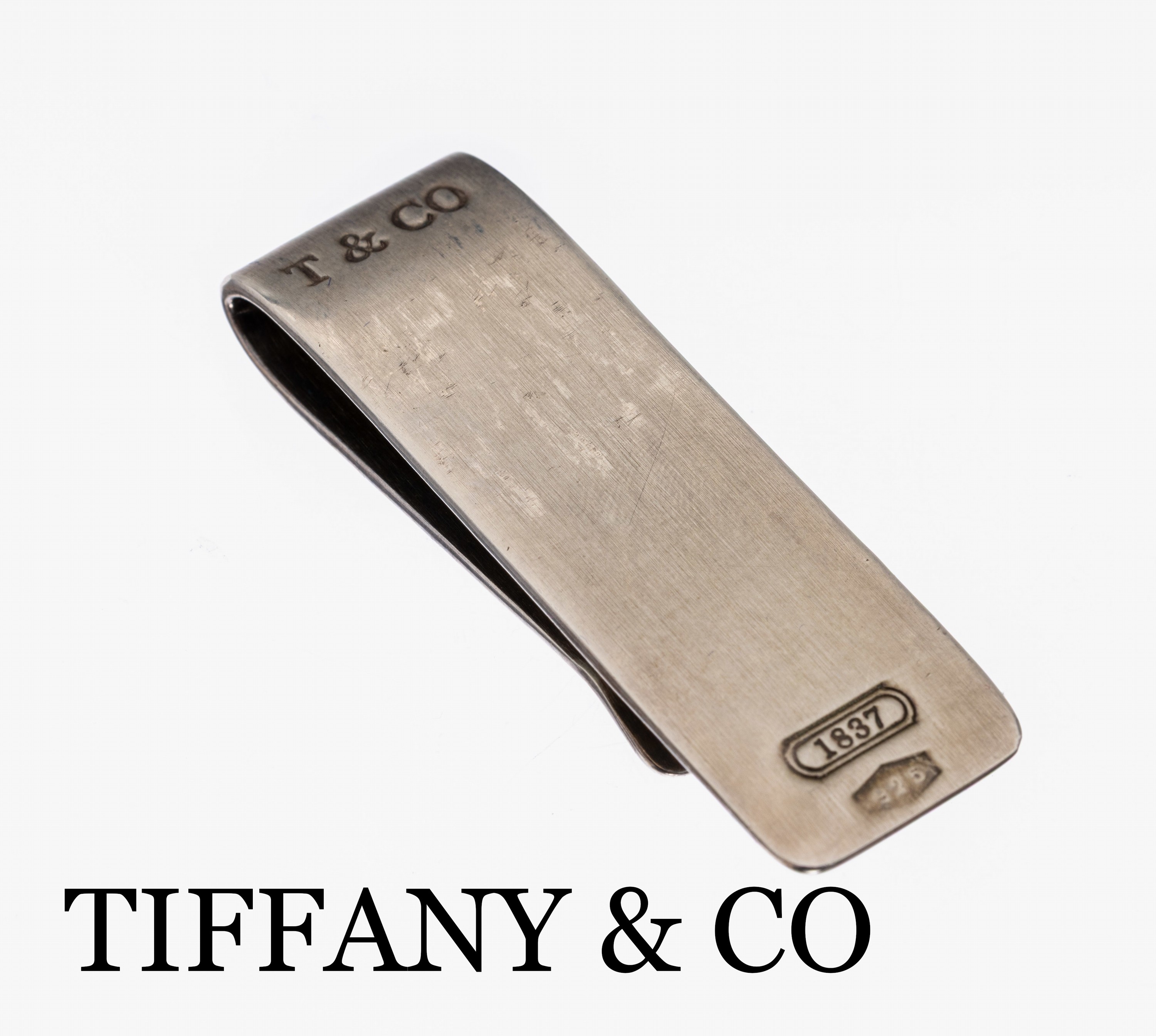 TIFFANY & Co. Geldklammer, 925er Silber, schlichtes Design, L. ca. 5.8 cm, sign.