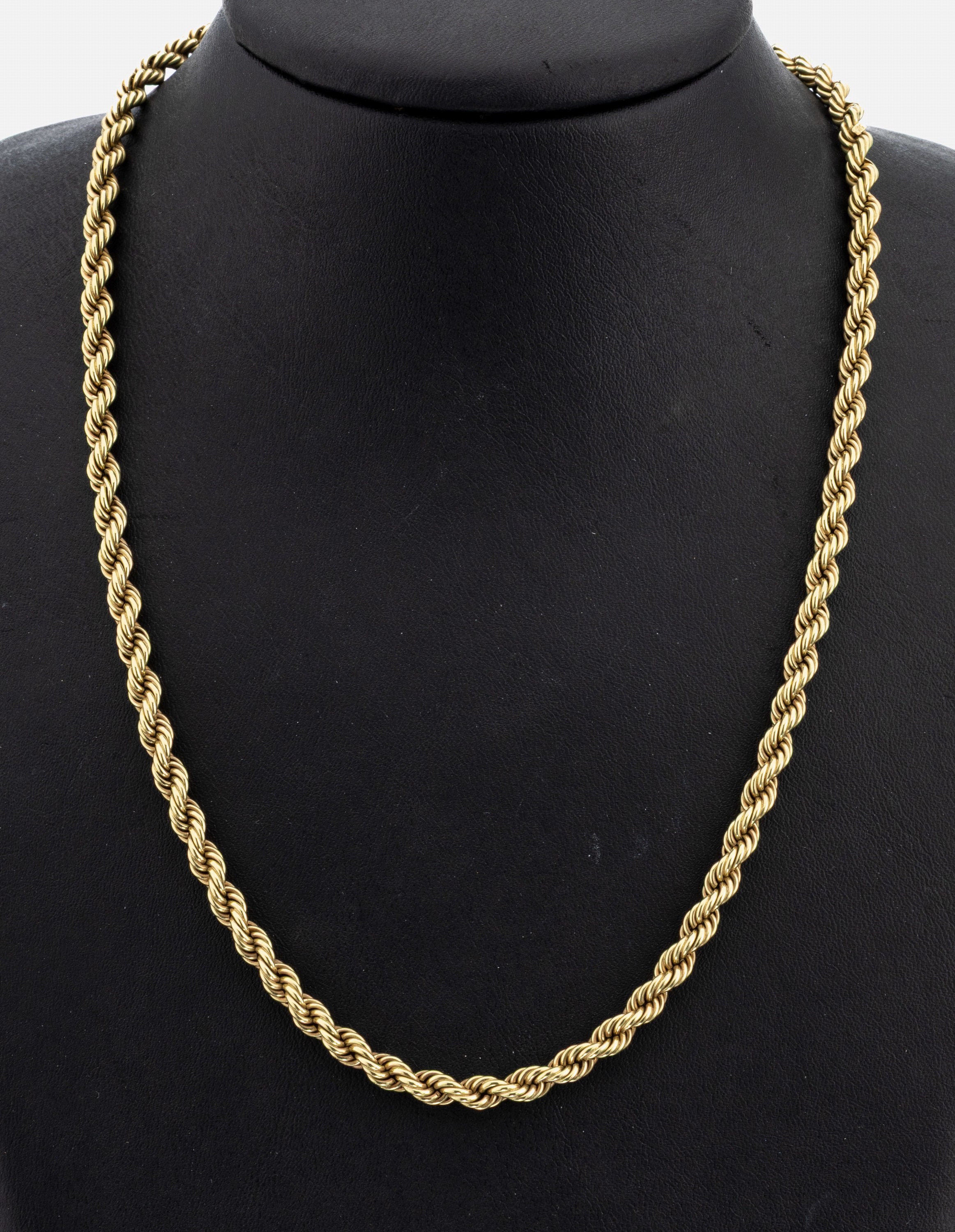Überlanges 14 kt Gold Collier, GG 585/000 gepr., gekordelt, L. ca. 160 cm, endlos, ca. 54.3 g