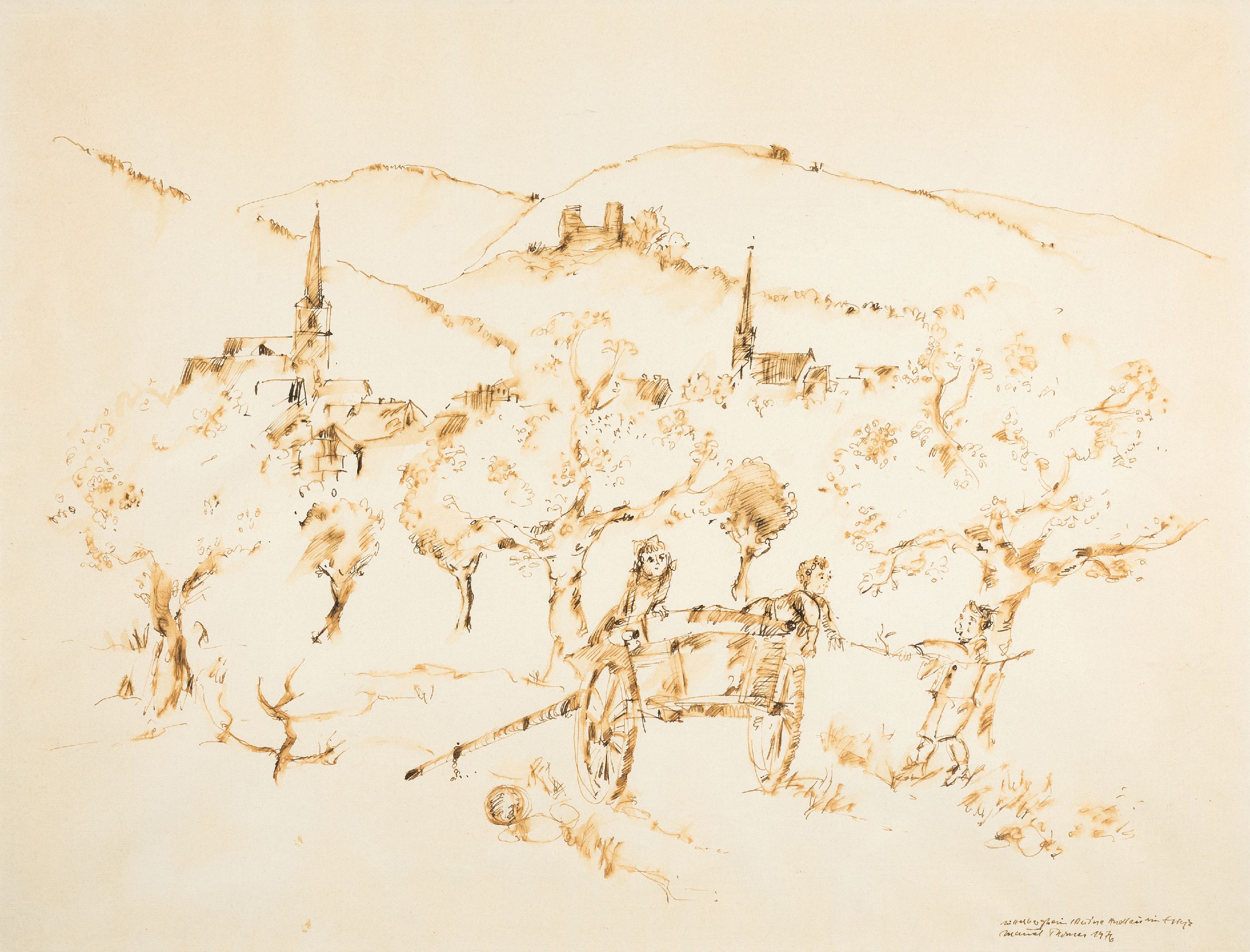 Detail b: Manuel Thomas, geb. 1940 Speyer, ansässig in München, Studium in München und Mainz, Förderpreis des Landes Rheinland-Pfalz und der Stadt München ...