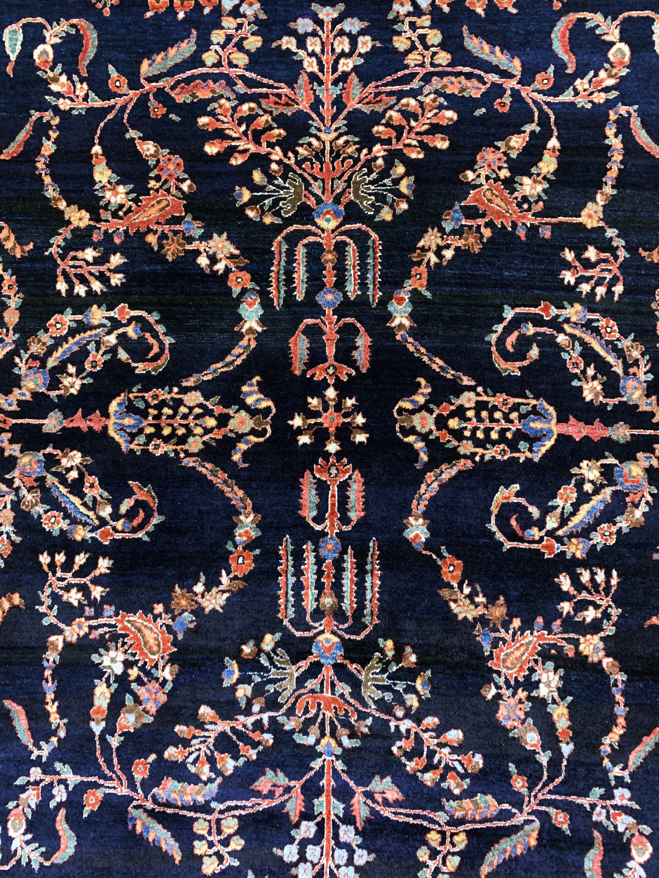 Detail b: Sarogh"Mohajeran"antik, Persien, um 1900, Manchester-Korkwolle, ca. 193 x 130 cm, fachkundig gereinigt, EHZ: 2