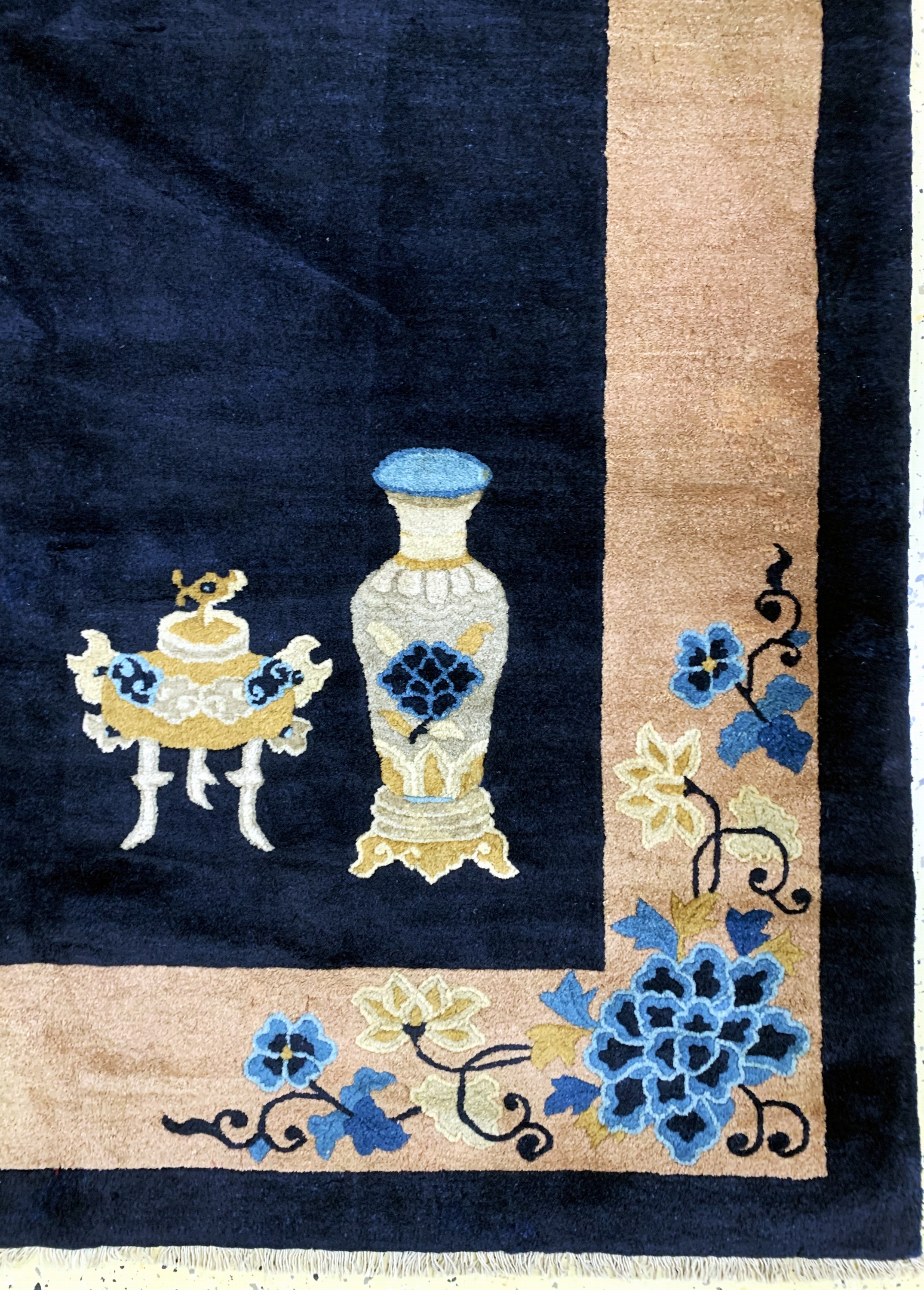 Detail a: Peking fein antik, China, um 1900, Wolle auf Baumwolle, ca. 353 x 278 cm, fachkundig gereinigt, EHZ: 2