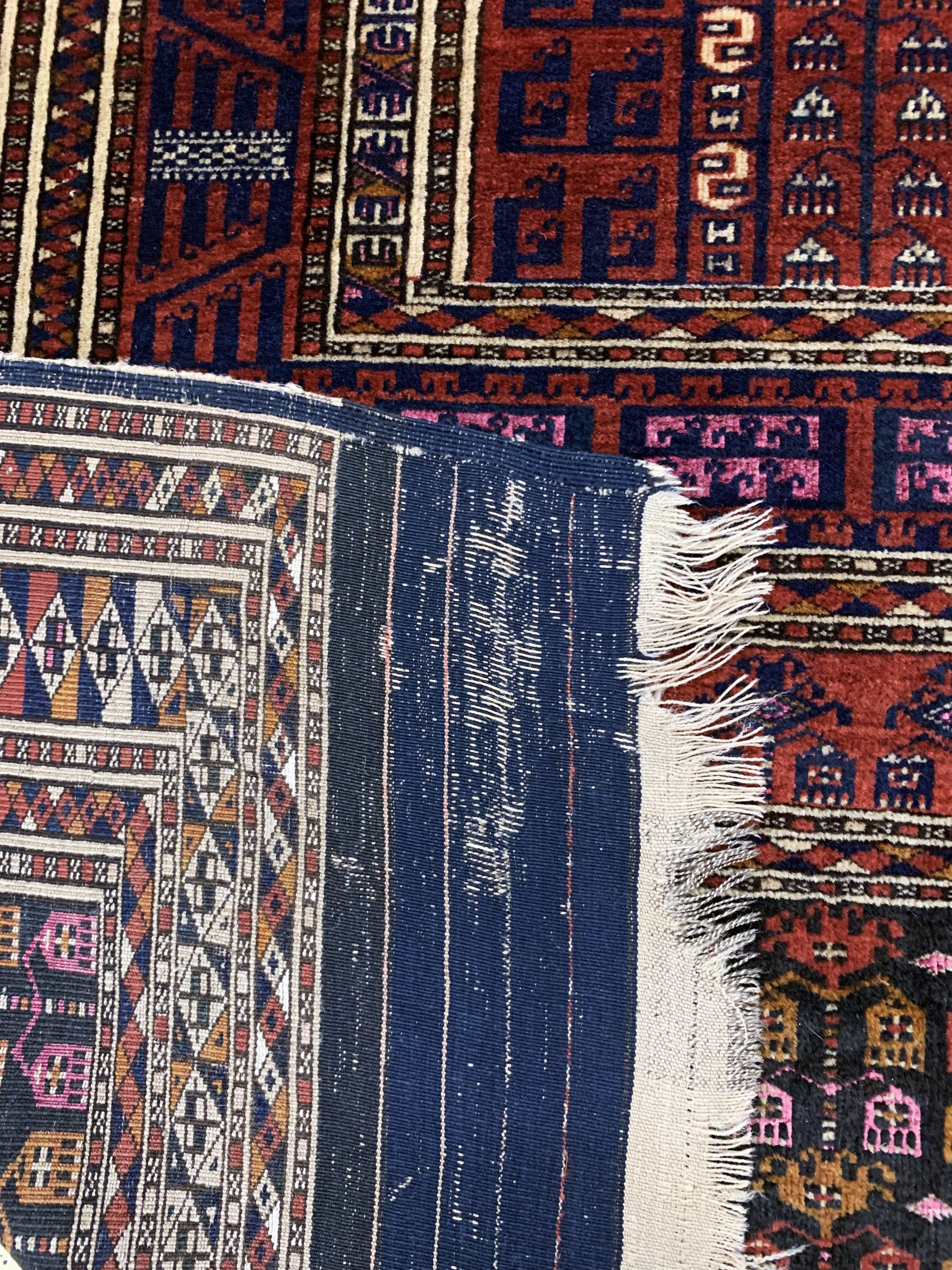 Detail g: Saryk Engsi"Part-Silk"antik, Turkmenistan, 19.Jhd, Wolle mit Seide auf Wolle, ca. 180 x 145 cm, fachkundig gereinigt, EHZ: 2