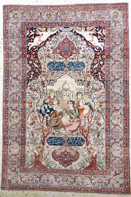 Image Esfahan"Ahmad"fein antik, Persien, um 1900,Korkwolle auf Baumwolle, ca. 192 x ...