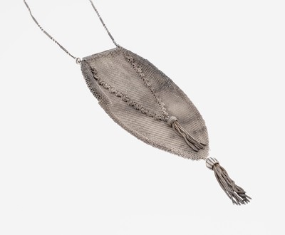Image 26911274 - Außergewöhnliche Abendtasche, um 1900, 800er Silber, länglich oval, ...