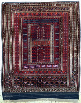 Image 26911291 - Saryk Engsi"Part-Silk"antik, Turkmenistan, 19.Jhd, Wolle mit Seide auf Wolle, ...