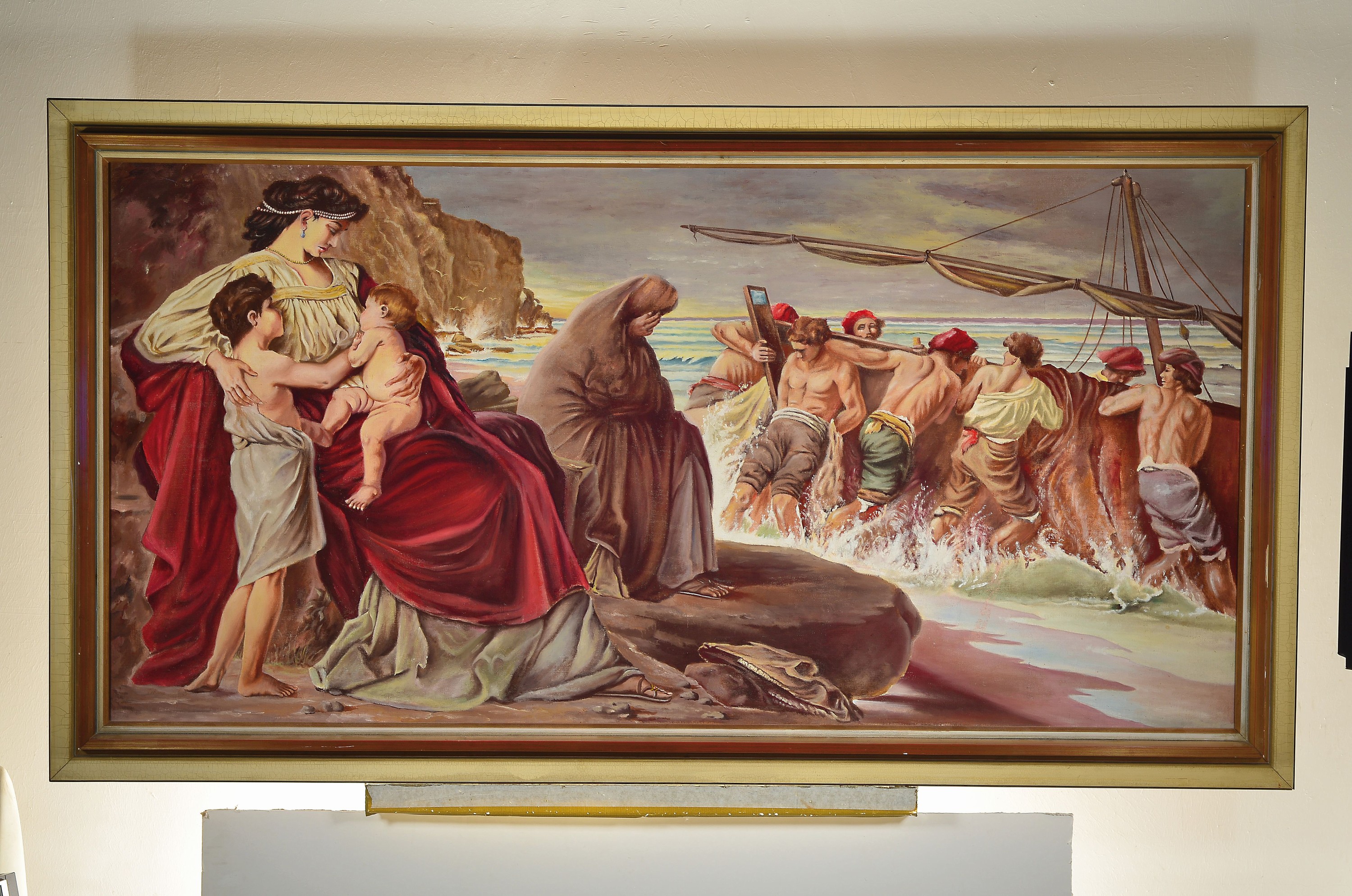 Detail k: Unbekannter Künstler der Mitte des 20. Jh., Kopie nach dem Gemälde Medea von Anselm Feuerbach, Öl/Lwd, unsigniert, ca. 80x160cm, R. ca. 95x175cm