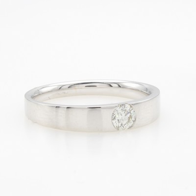 Image Ring mit Brillant, WG 585/000, Brill. in Schiene gef. ca. 0.25 ct Weiß/si, RW ca. ...