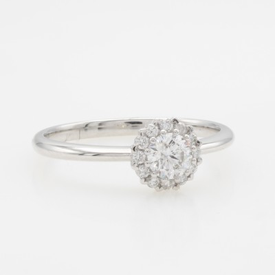 Image Ring mit Brillanten, WG 585/000, runder Ringkopf bes. m. Brill. zus. ca. 0.45 ct ...
