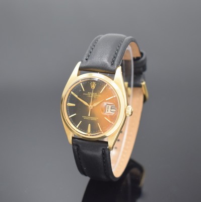 Image ROLEX Oyster Date Referenz 1500/1503 seltene Armbanduhr in GG 750/000, Schweiz um 1962, ...