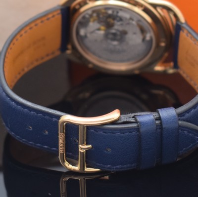26912581b - HERMES Arceau Armbanduhr in Roségold 750/000 Referenz AR8.67a, Automatik, beids. ...