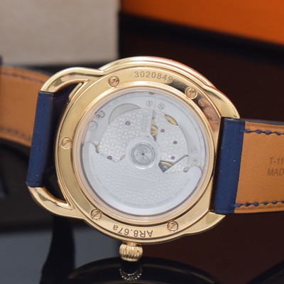 26912581e - HERMES Arceau Armbanduhr in Roségold 750/000 Referenz AR8.67a, Automatik, beids. ...