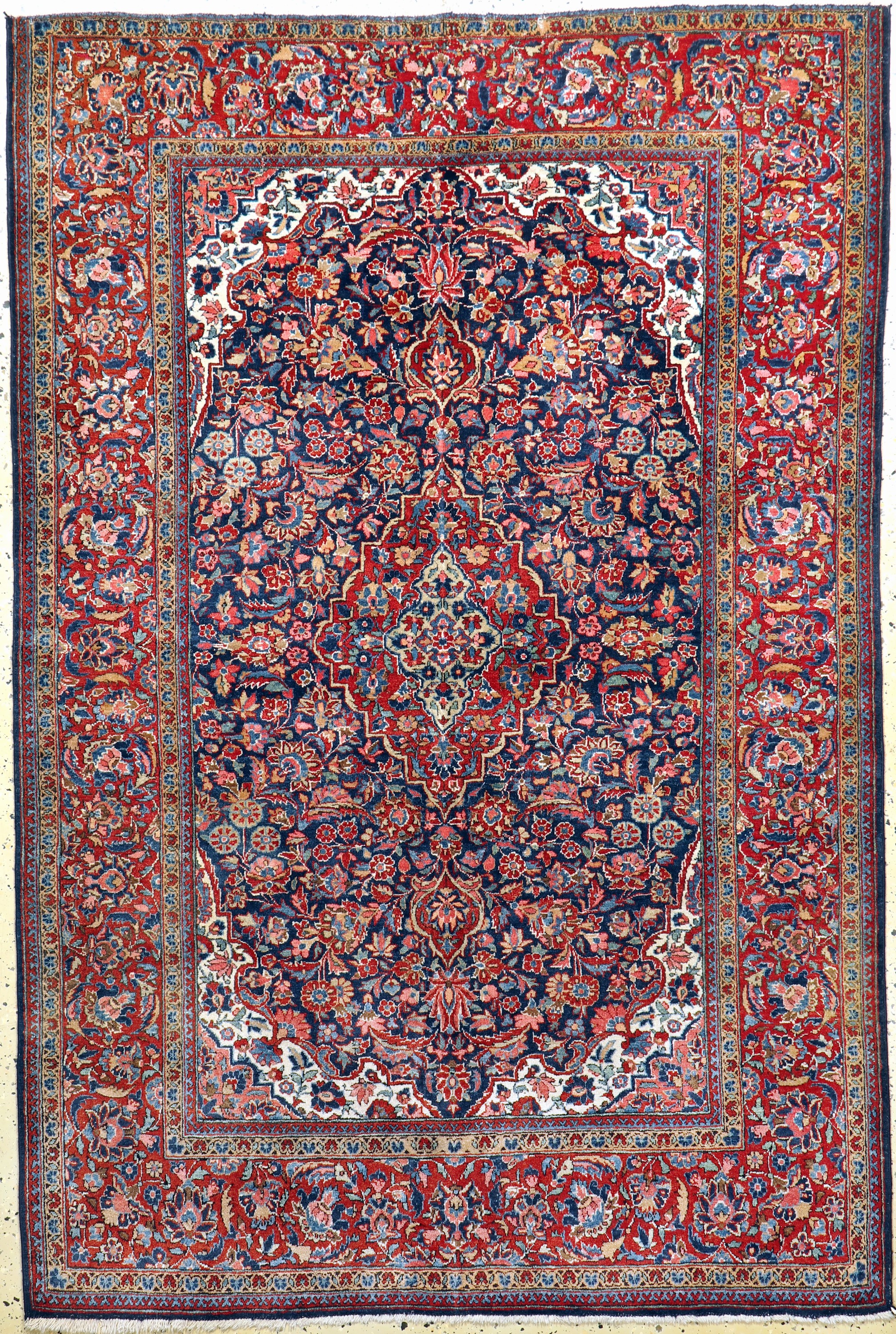 Keschan Kork alt, Persien, Anfang 20.Jhd, Korkwolle auf Baumwolle, ca. 199 x 134 cm, gereinigt, EHZ: 3