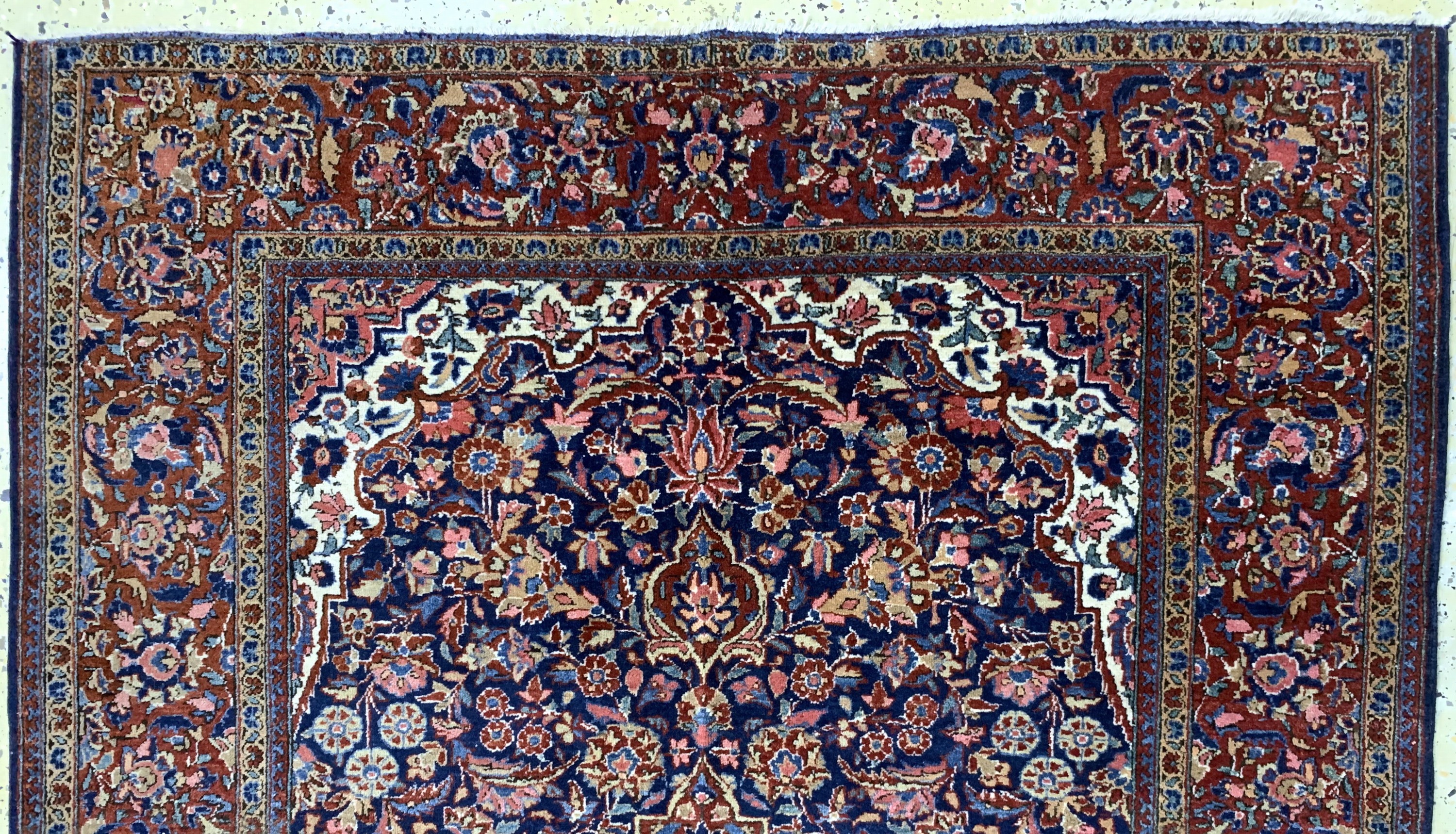 Detail a: Keschan Kork alt, Persien, Anfang 20.Jhd, Korkwolle auf Baumwolle, ca. 199 x 134 cm, gereinigt, EHZ: 3