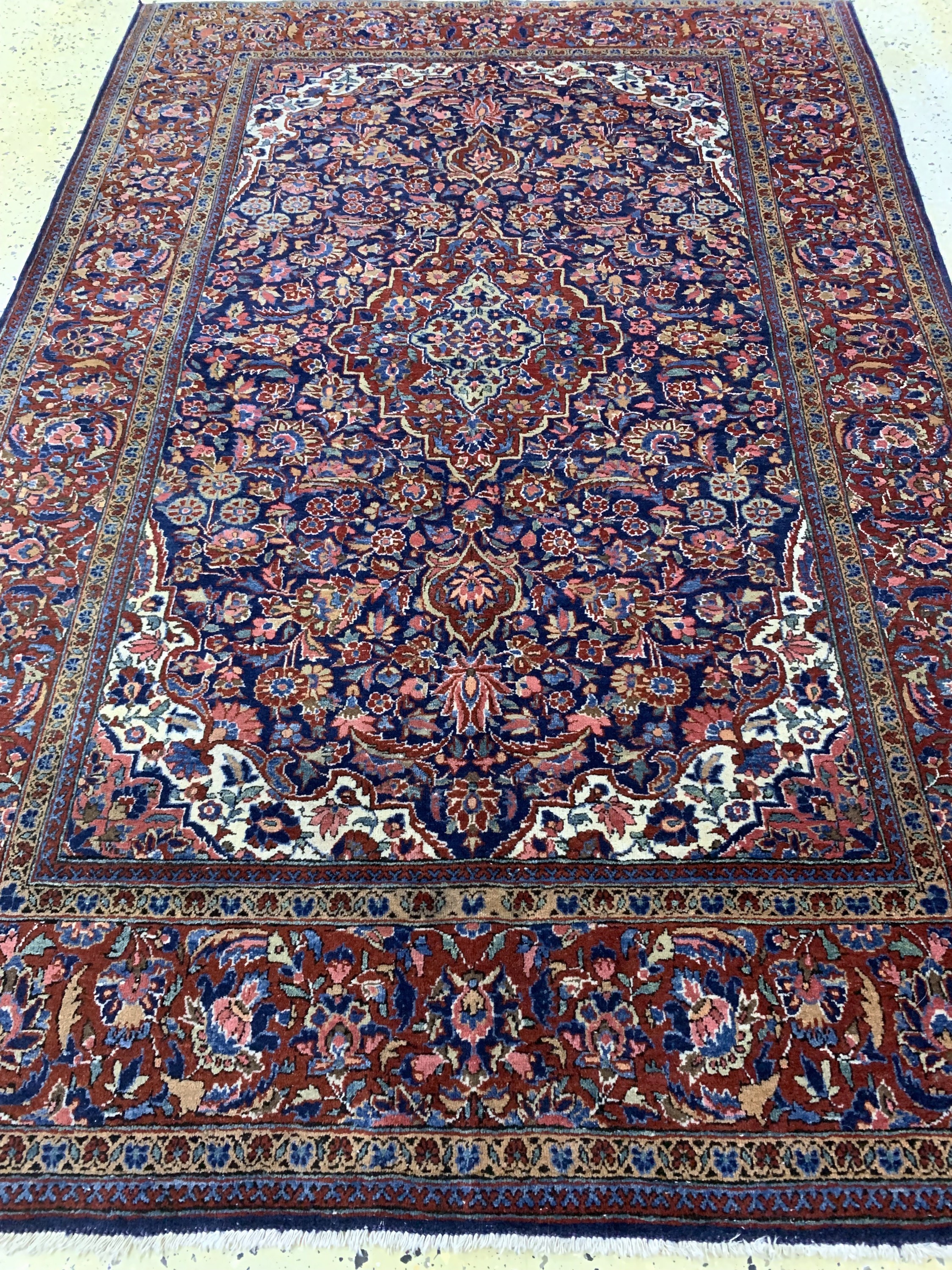 Detail d: Keschan Kork alt, Persien, Anfang 20.Jhd, Korkwolle auf Baumwolle, ca. 199 x 134 cm, gereinigt, EHZ: 3