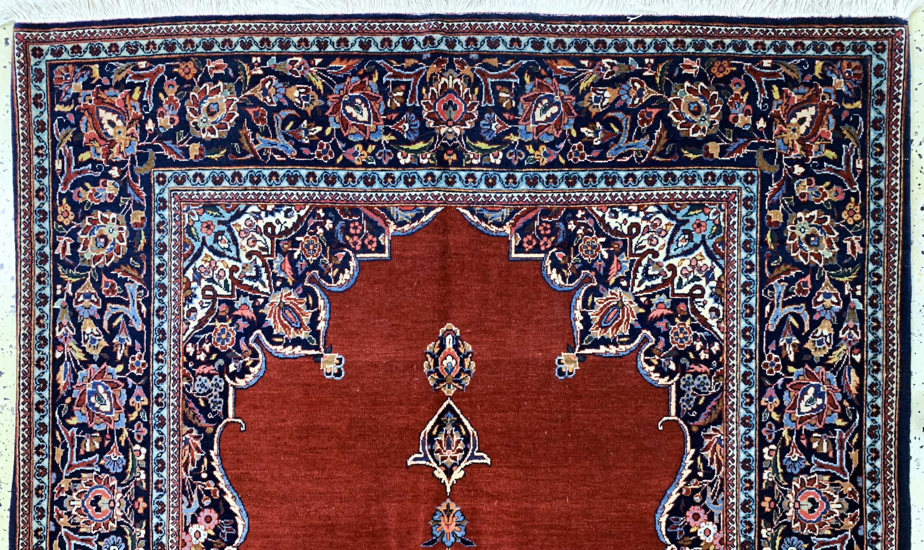 Detail a: Keschan Kork alt, Persien, Mitte 20.Jhd, Korkwolle auf Baumwolle, ca. 218 x 135 cm, EHZ: 3(Abrasch)