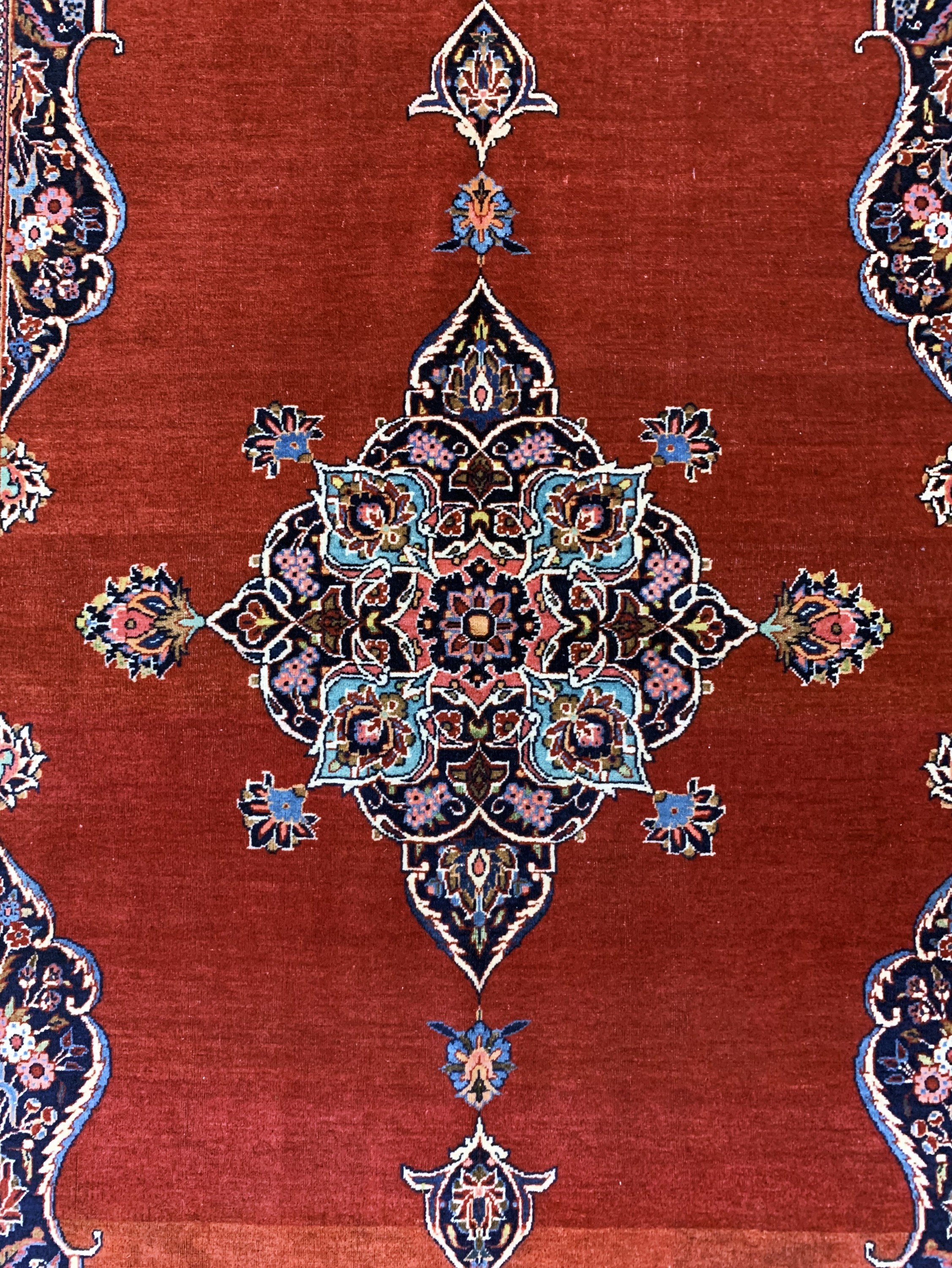 Detail b: Keschan Kork alt, Persien, Mitte 20.Jhd, Korkwolle auf Baumwolle, ca. 218 x 135 cm, EHZ: 3(Abrasch)