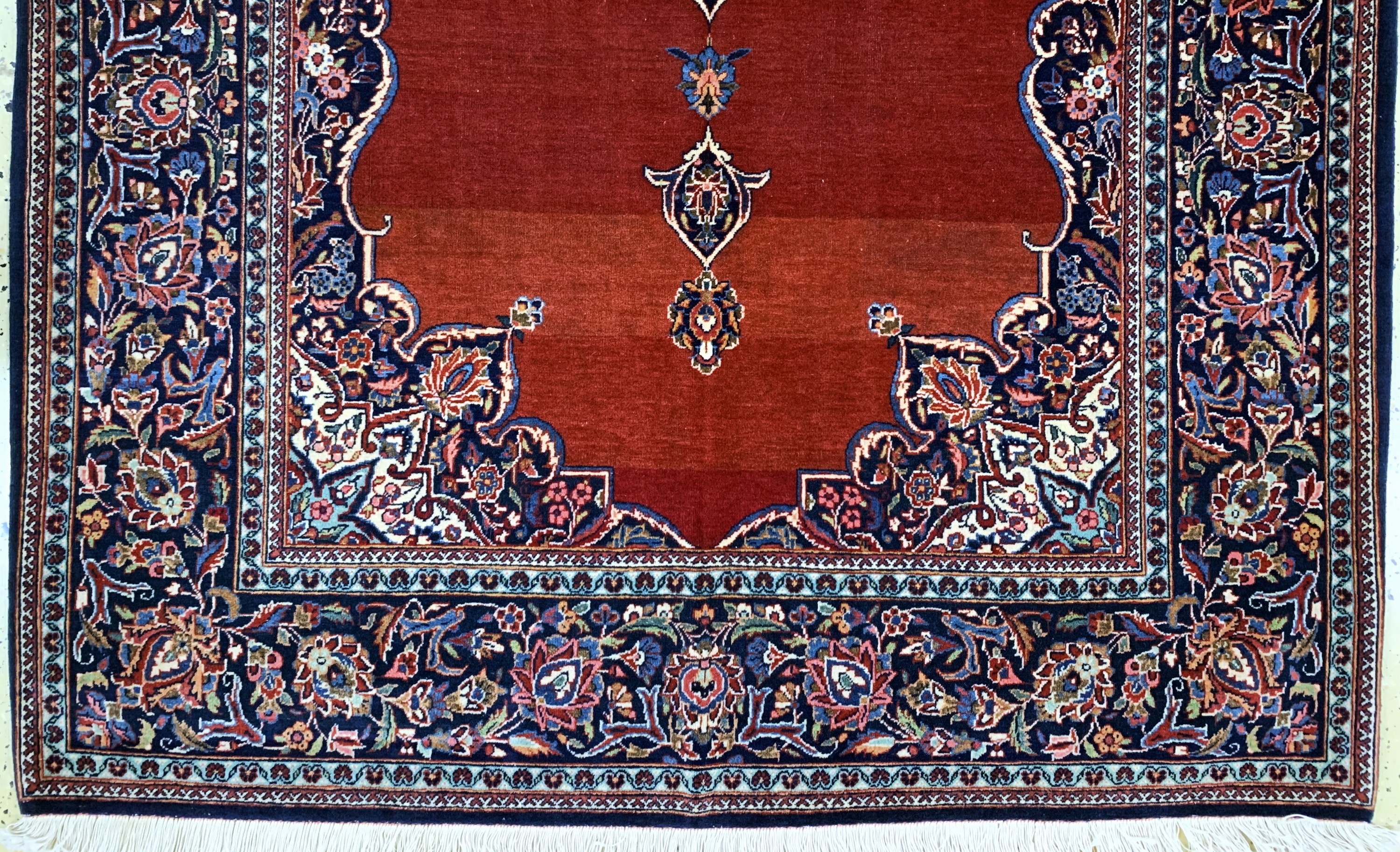 Detail c: Keschan Kork alt, Persien, Mitte 20.Jhd, Korkwolle auf Baumwolle, ca. 218 x 135 cm, EHZ: 3(Abrasch)