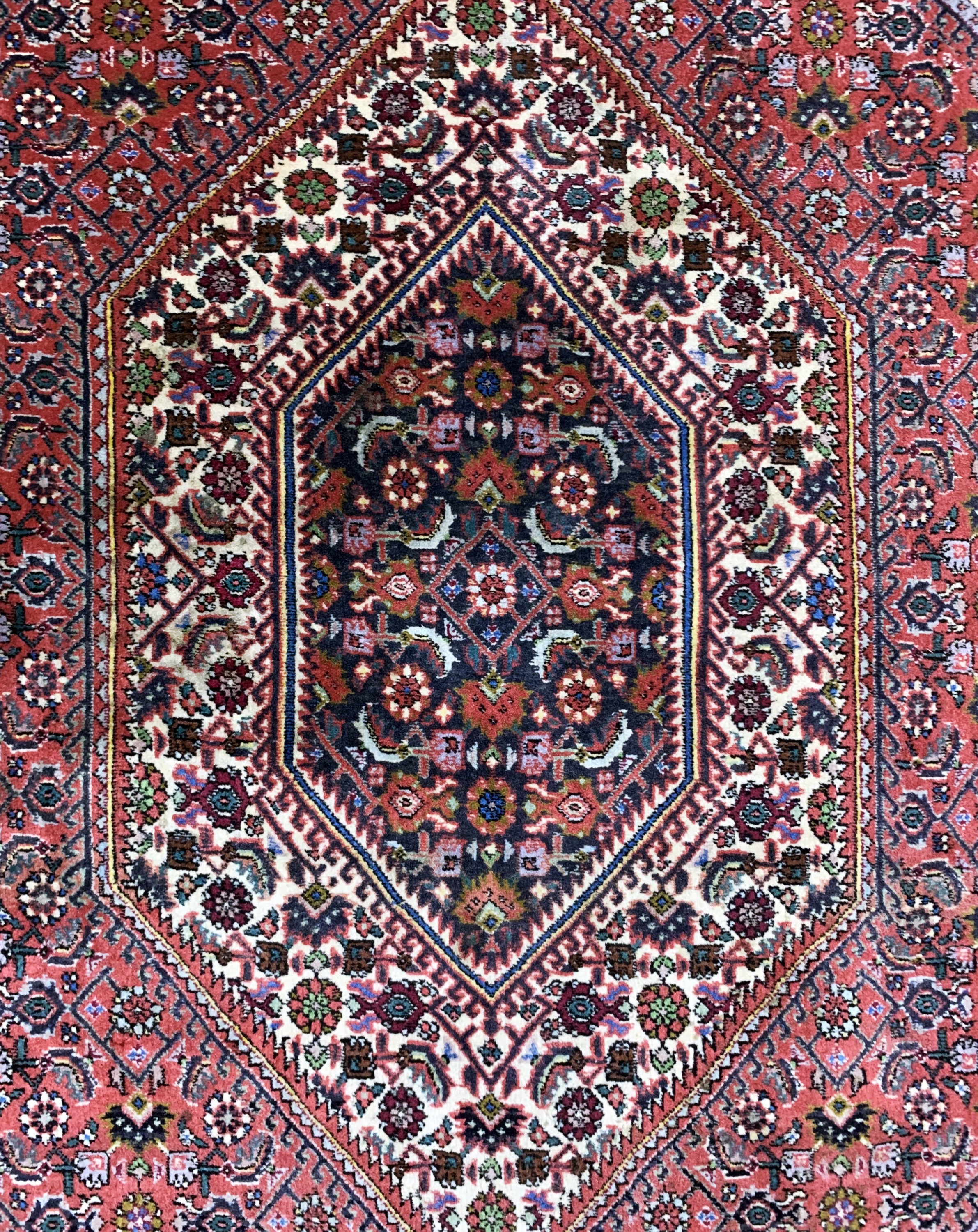 Detail b: Bidjar fein, Persien, Ende 20.Jhd, Korkwolle auf Baumwolle, ca. 179 x 116 cm, Reinigungsbedürftig, EHZ: 2