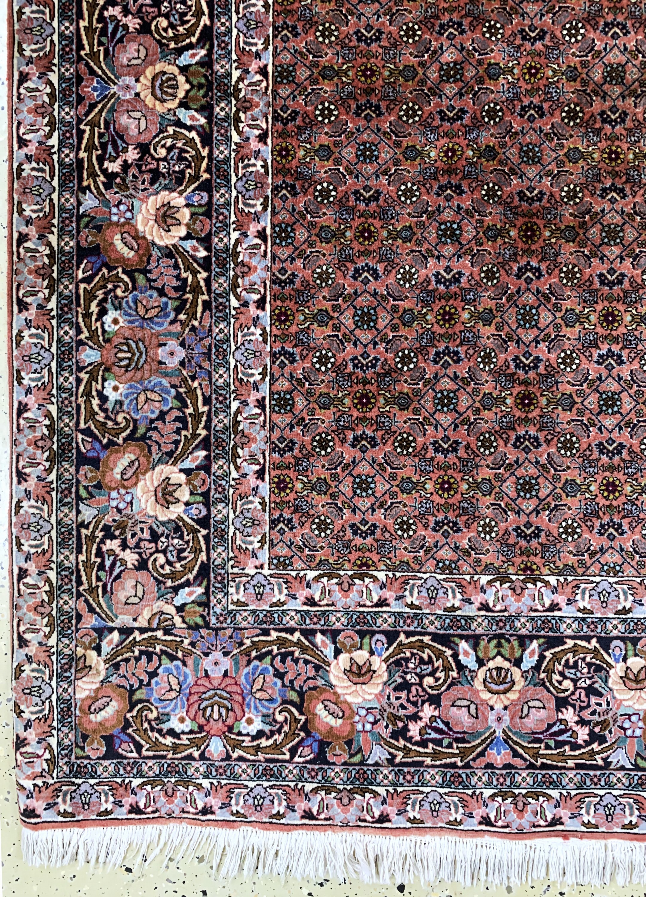 Detail b: Bidjar fein, Persien, Ende 20.Jhd, Korkwolle auf Baumwolle, ca. 305 x 207 cm, gereinigt, EHZ: 2