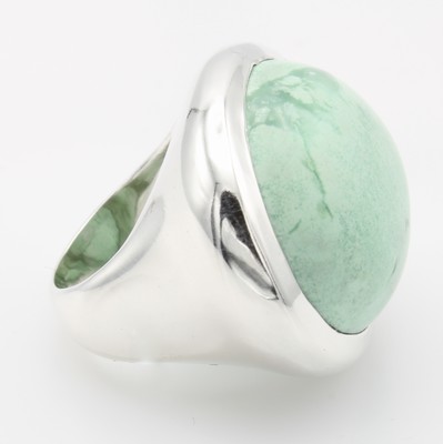 Image 26913429 - Ring mit Lemonchrysopras, 925er Silber, RW ca. 56