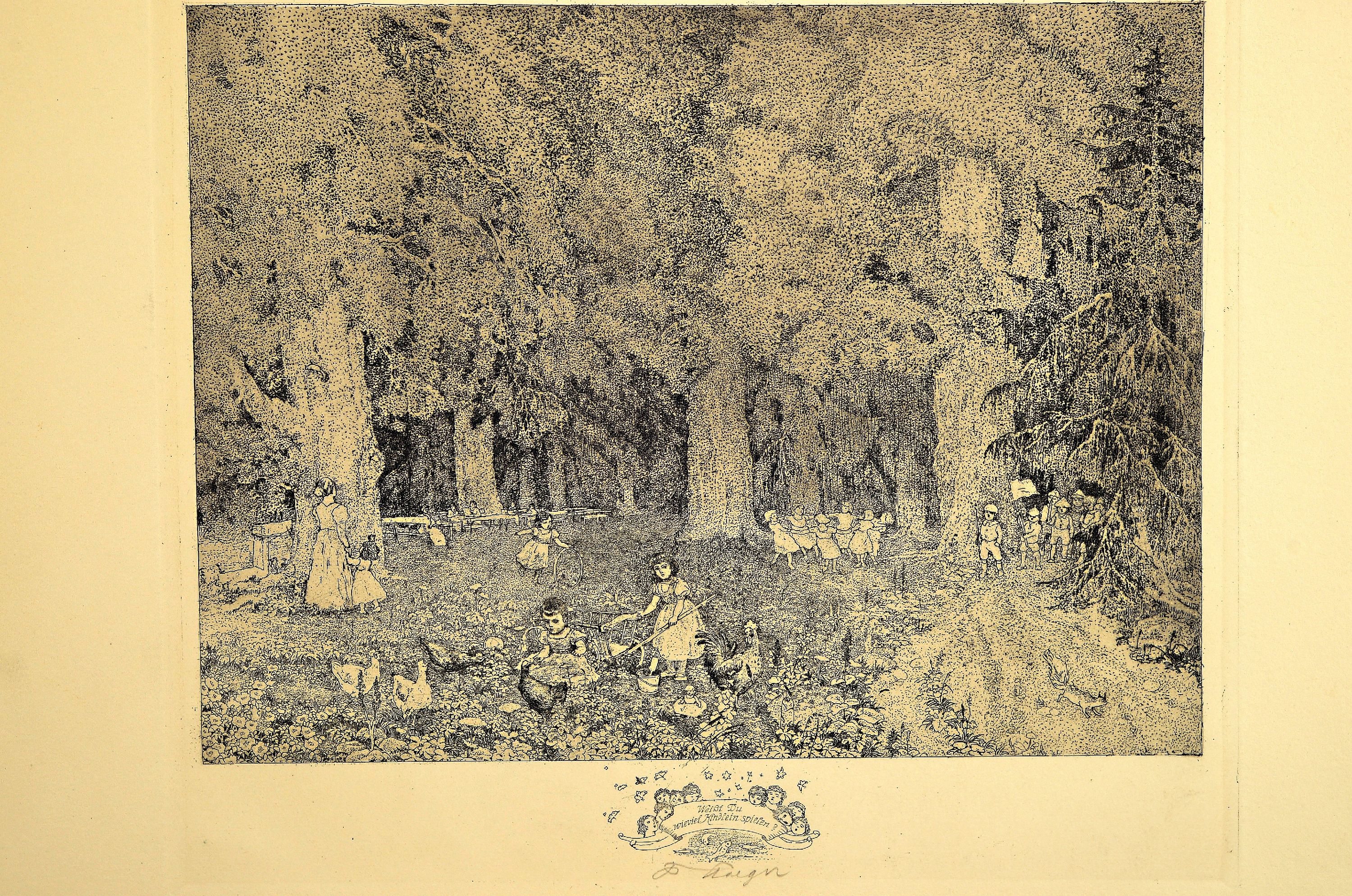 Detail m: Ferdinand Staeger, 1880 Trebitsch-1974 Waldkraiburg, 5 Radierungen zu symbolistischen Buchillustrationen, 1920er -Jahre, "Ich wollt meine Lieb ...