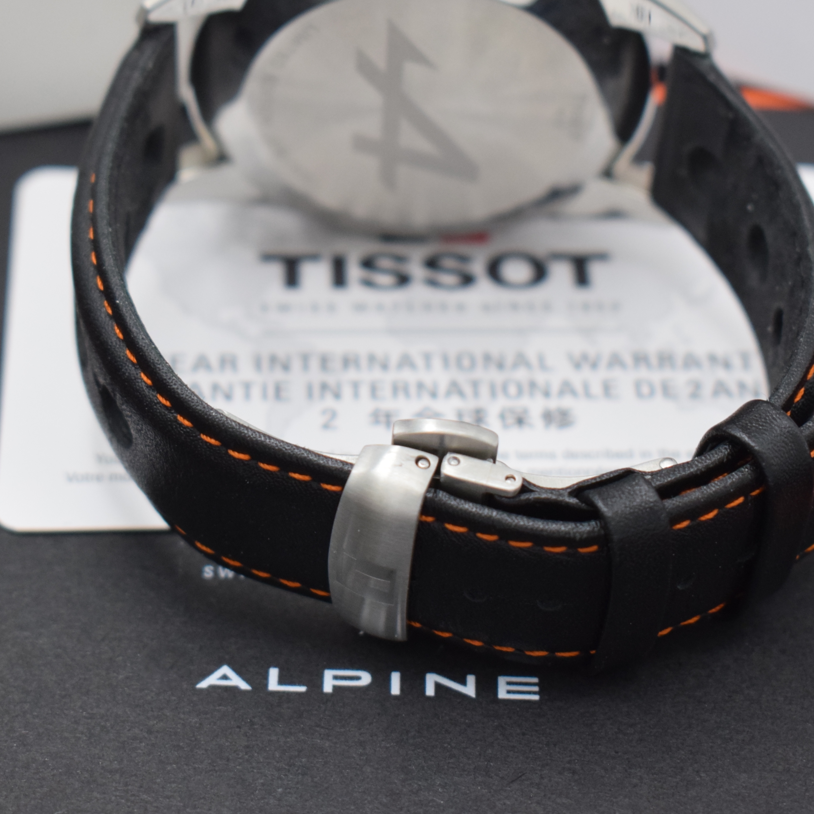 Detail d: TISSOT seltener, auf 516 Stück limiterter Armbandchronograph Alpine Referenz T123.427.16.081.00, Automatik, Edelstahlgeh. inkl. orig. Lederband m. ...