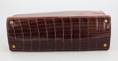 26914287b - Seltene Vintage HERMES KELLY Bag 32, 1960er Jahre, HERMES Shiny Crocodile in Havanna ...