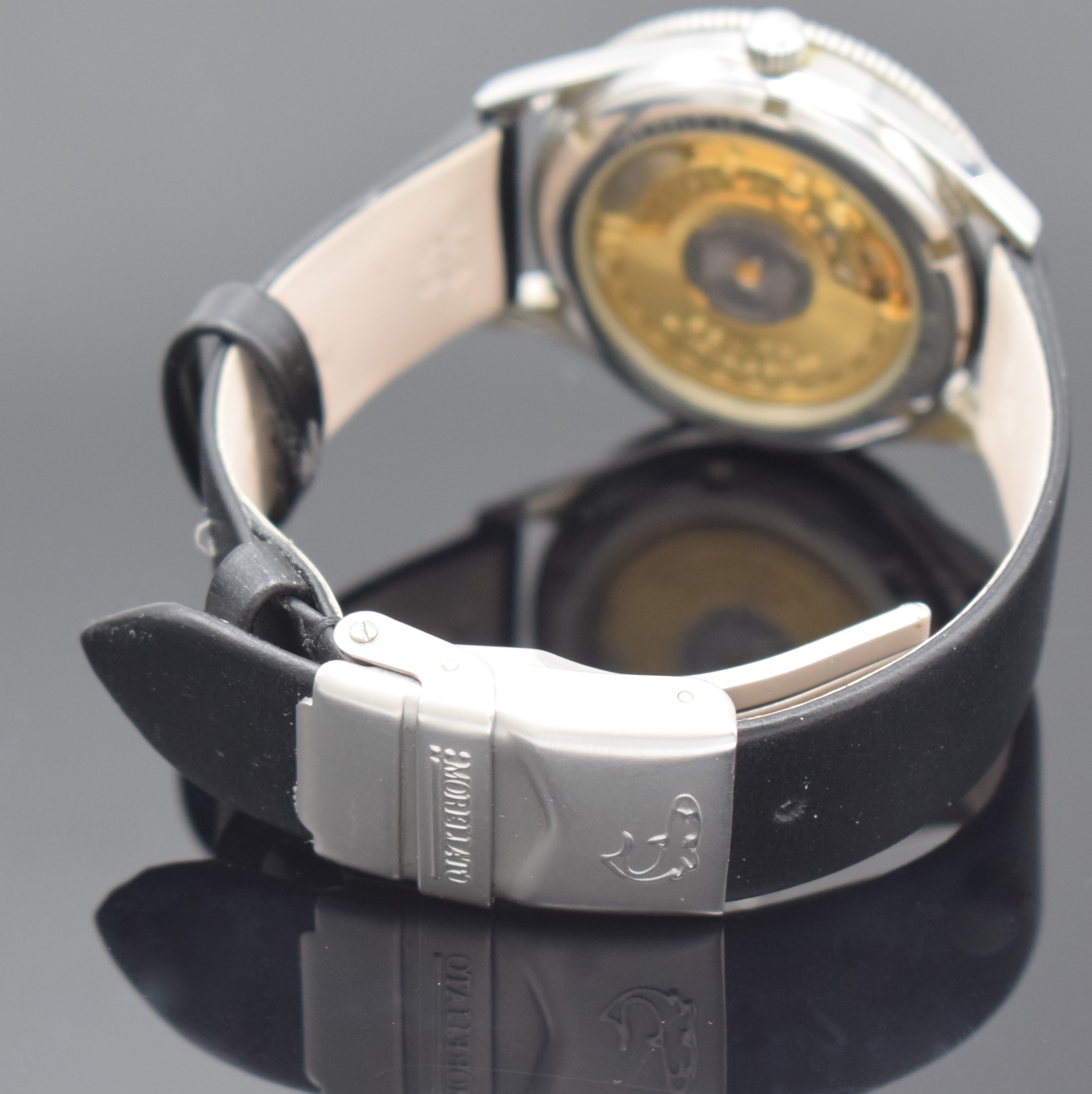 Detail b: ZENITH Pilot Herrenarmbanduhr Referenz 01.0140.492, Schweiz um 1995, Automatik, Stahlgeh. beids. vergl., Boden verschr., geriffelte Lünette, ...