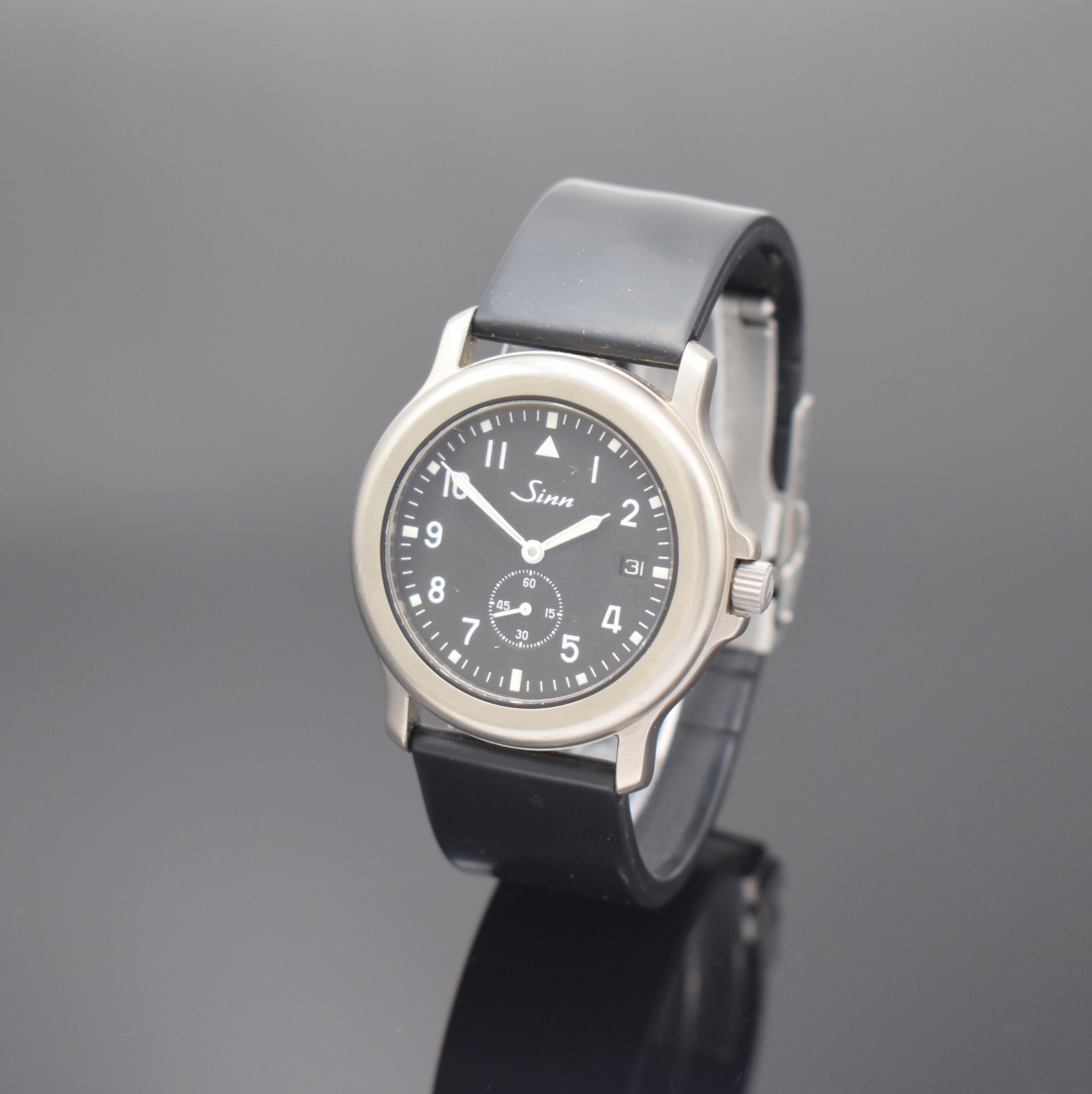 SINN auf 200 Stück limitierte Herrenarmbanduhr Referenz 8828, Schweiz/Deutschland um 2002, Automatik, beids. vergl., Boden u. Krone verschr., ...